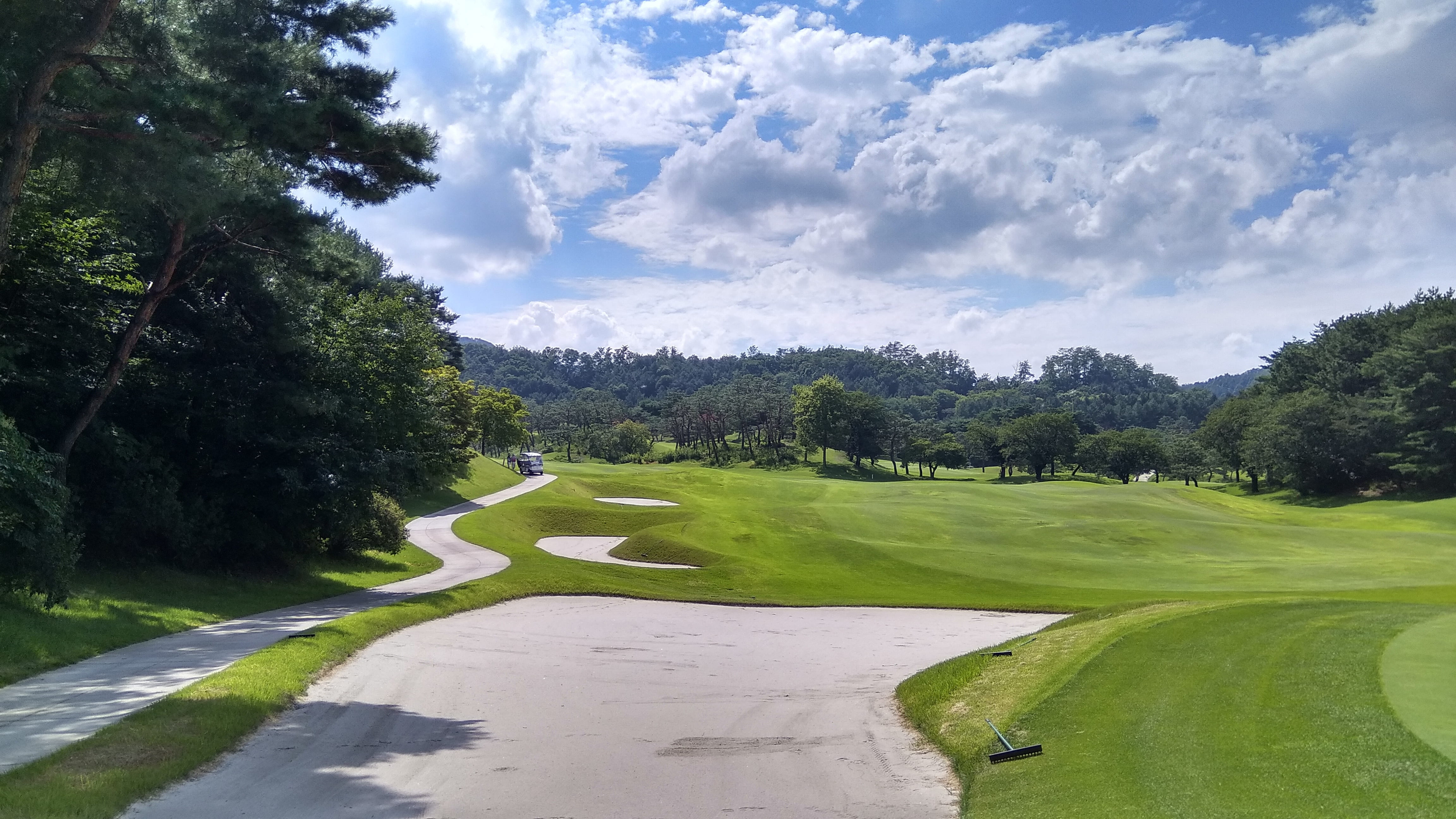 golf course, golf, 4K, nature, environment, sky, cloud - sky, day, plant, grass, leisure activity, tree, outdoors, sand trap, beauty in nature, no people, HD Wallpaper