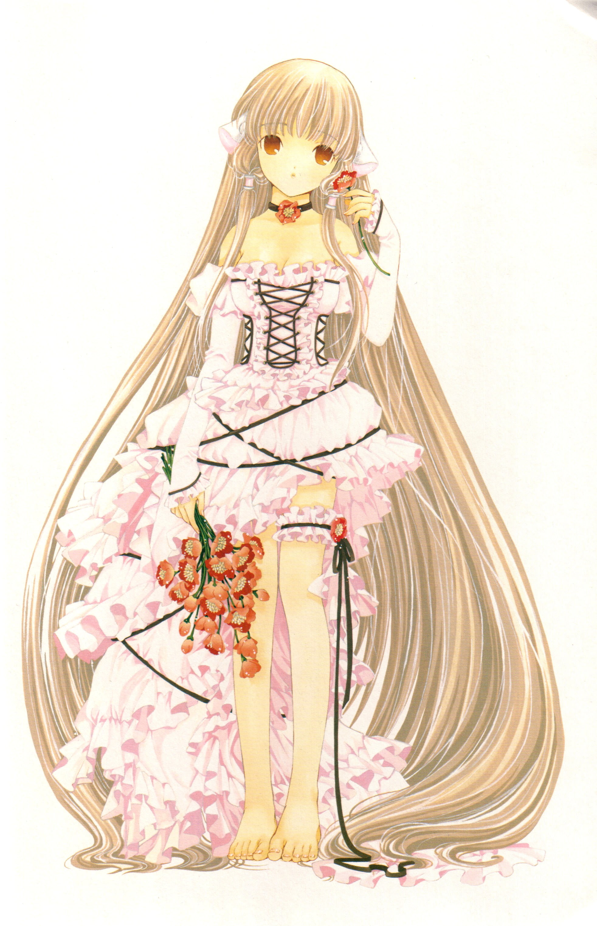 blond hair, art and craft, antique, hair, doll, anime, Chobits, white background, clothing, human representation, representation, indoors, dress, craft, Phone HD Wallpaper