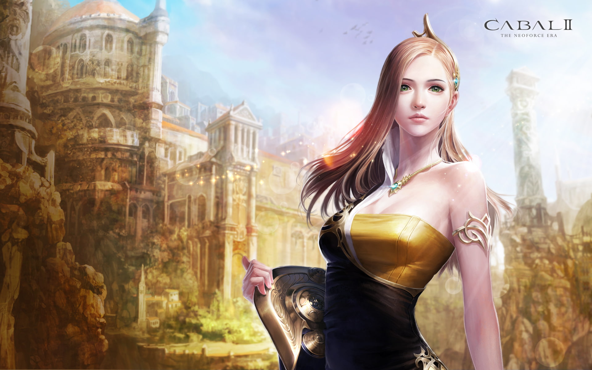 look, hair, green eyes, Cabal 2, 1080P, the game, girl, decoration, face, HD Wallpaper