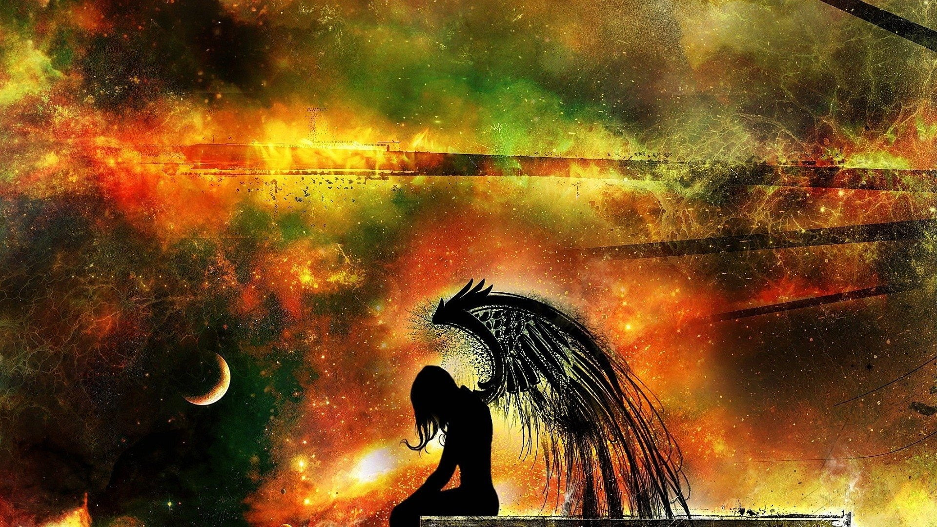 Space, 1080P, Music, Celldweller, Angel, HD Wallpaper