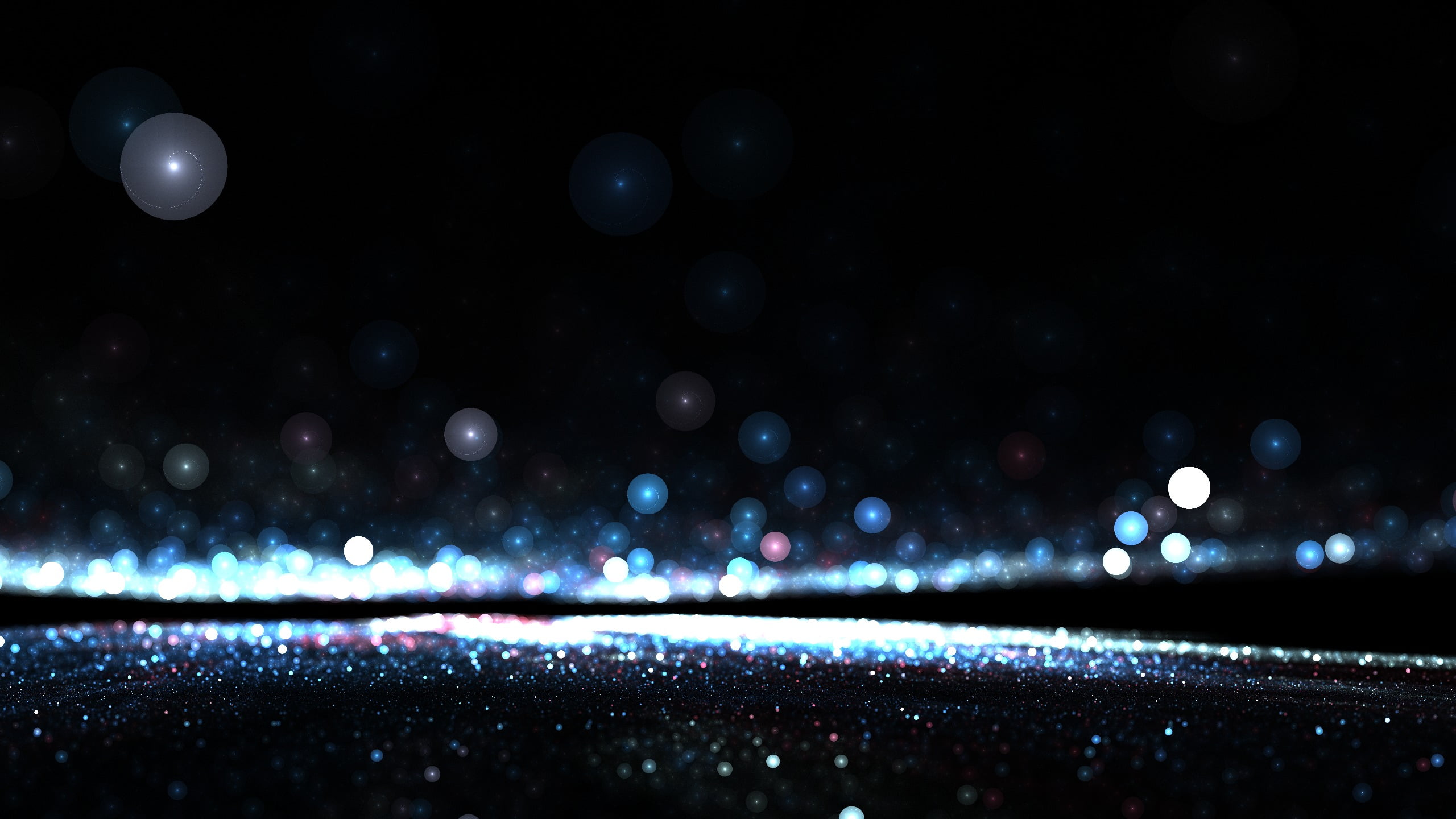 nature, planet - space, 2K, bokeh, shiny, backgrounds, lights, pattern, glowing, star - space, dark, sky, water, bubbles, astronomy, space, HD Wallpaper
