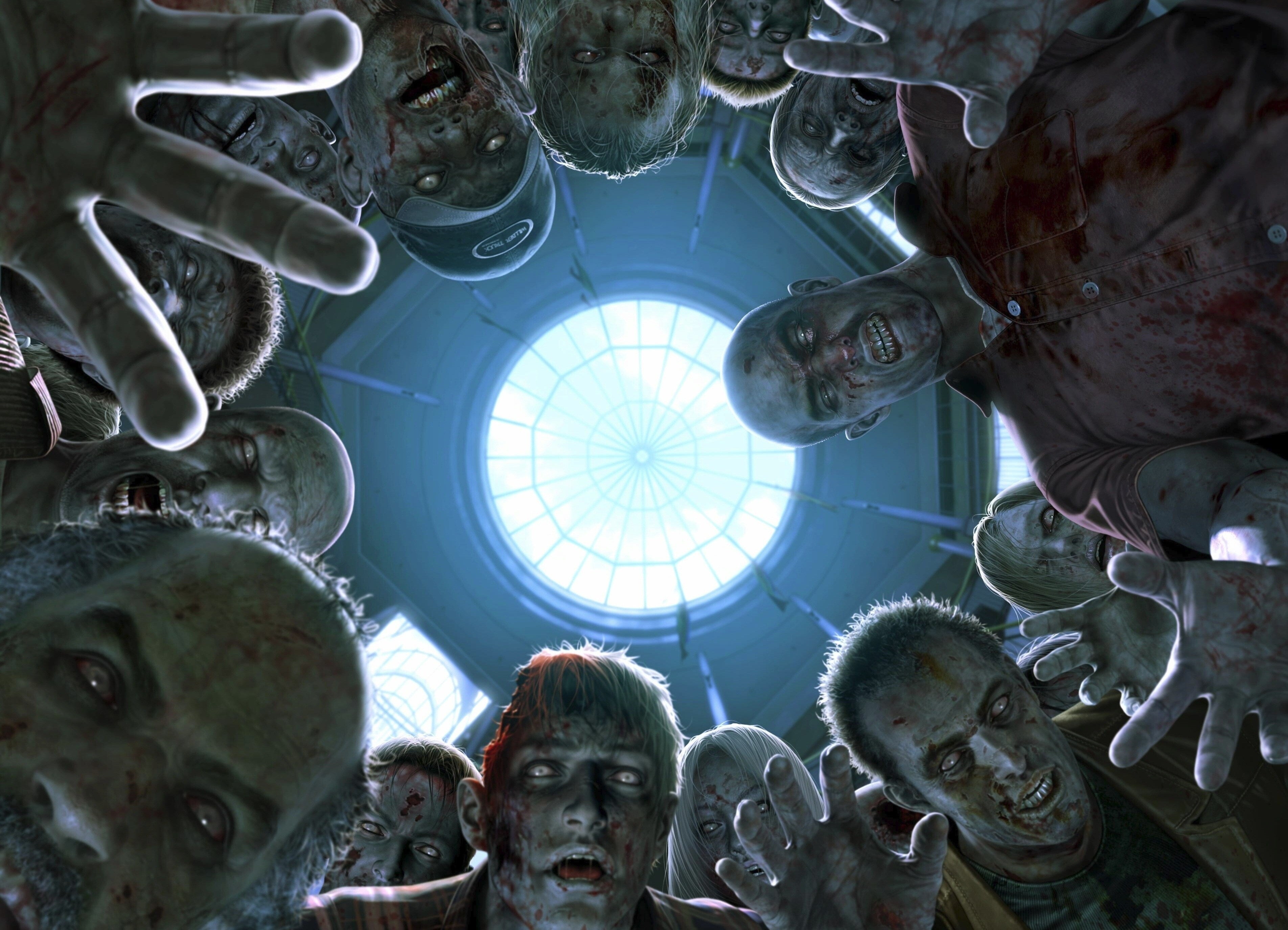 exhibition, shape, low angle view, dead rising 3 4k  for desktop, lighting equipment, hanging, indoors, lens flare, day, travel, architecture, representation, HD Wallpaper
