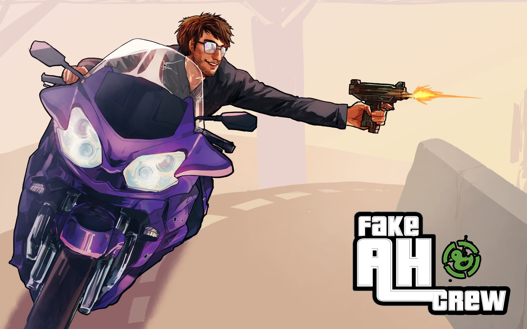 motorcycle, Gavin Free, 720P, lifestyles, hairstyle, carrier, mode of transportation, one person, front view, eyeglasses, communication, s, casual clothing, HD Wallpaper