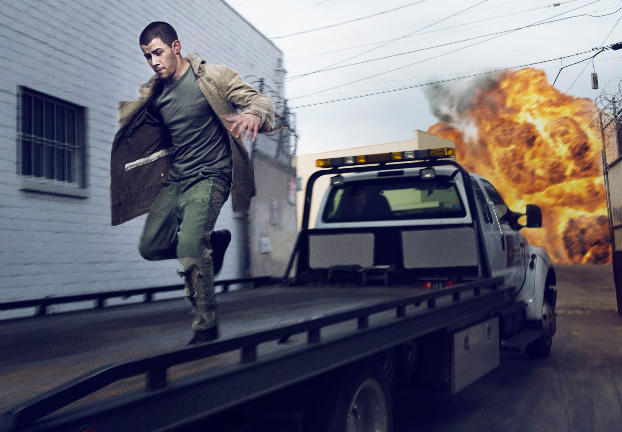 fire, Complex, Gavin Bond, 1080P, the explosion, machine, home, street, Nick Jonas, HD Wallpaper