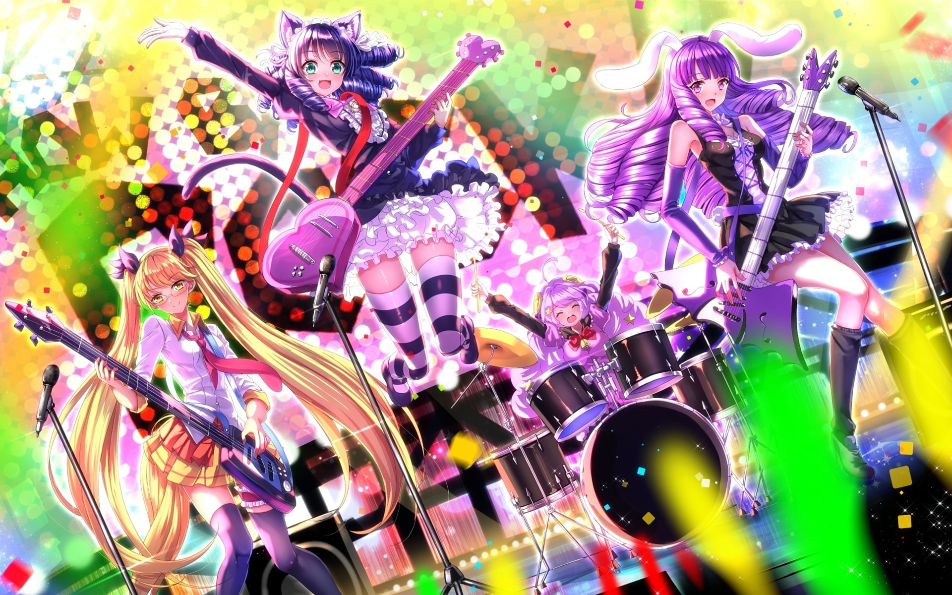Anime, Rock, Sword, Music, Souls, 1080P, Girls, HD Wallpaper