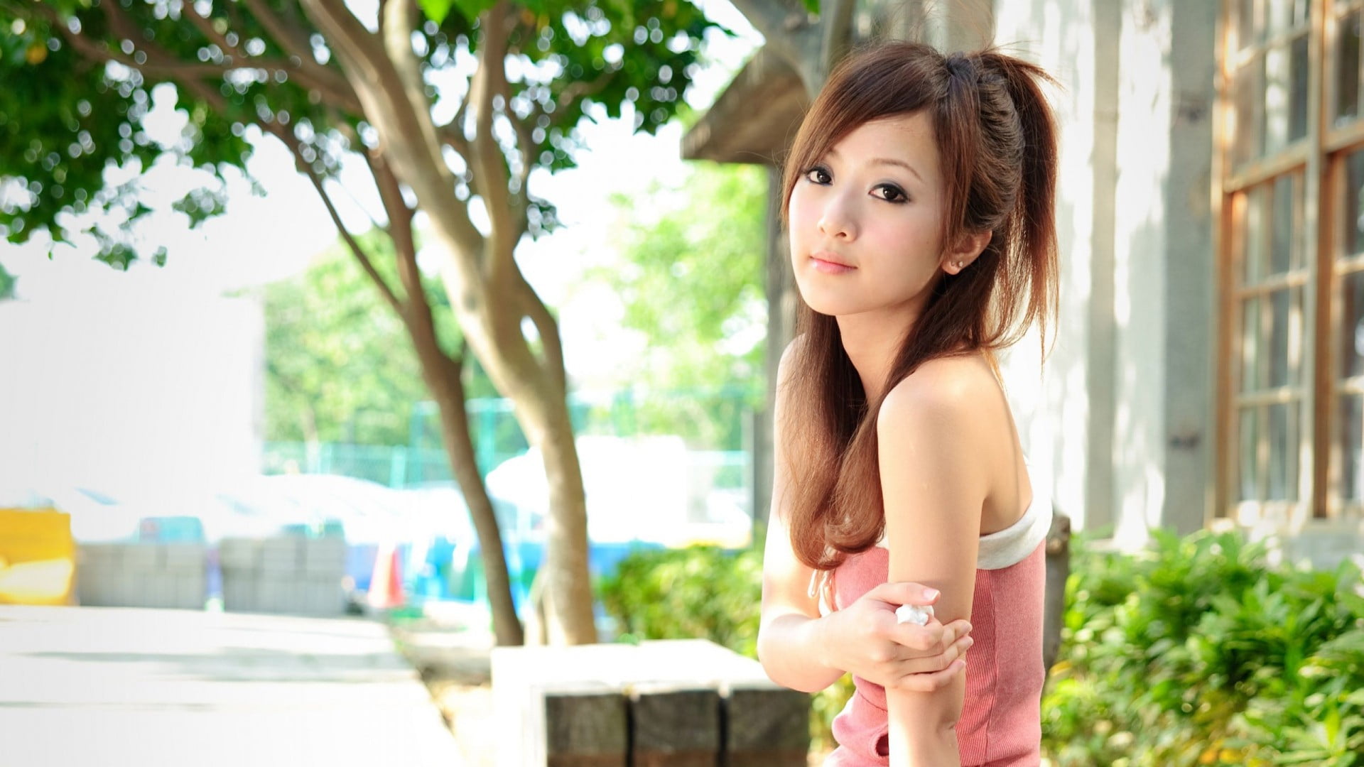 one person, beautiful woman, long hair, young women, Mikako Zhang Kaijie, beauty, brown hair, standing, focus on foreground, hairstyle, day, hair, women, HD Wallpaper