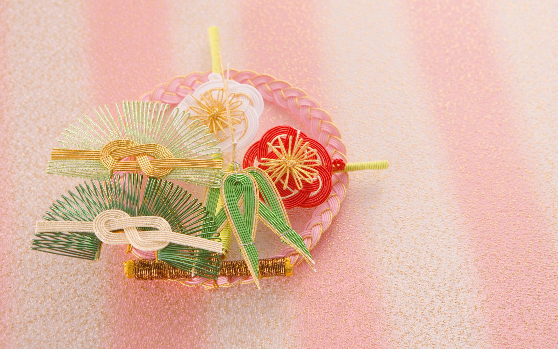 items, 3d and abstract, craft, 1080P, style, japanese, colorful, hairpins, HD Wallpaper