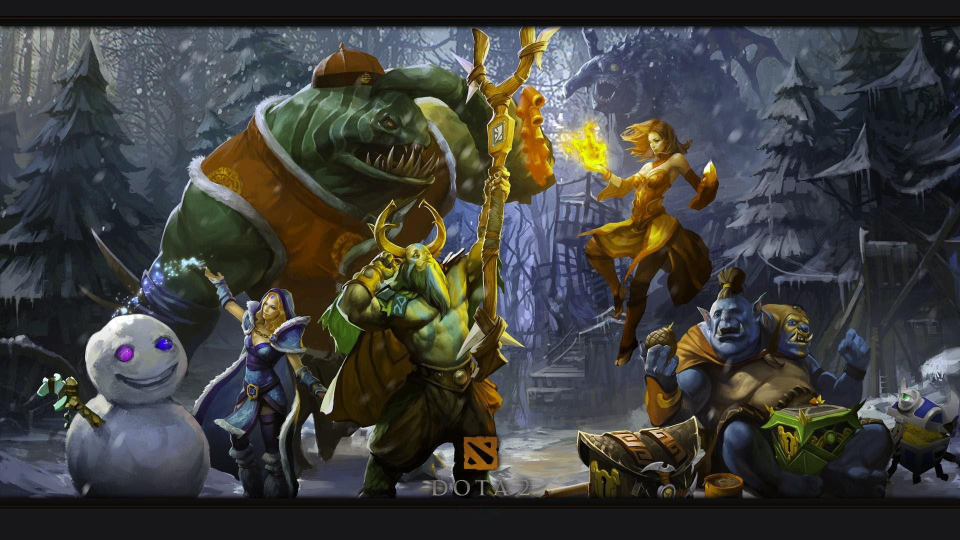 christmas, dota, dota 2, games, 1920x1080, 1080P, characters, HD Wallpaper