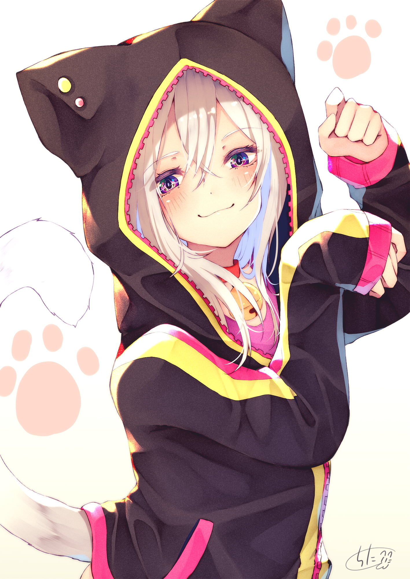 original characters, chita (ketchup), anime girls, 1080P, simple background, anime, Pixiv, Phone HD Wallpaper