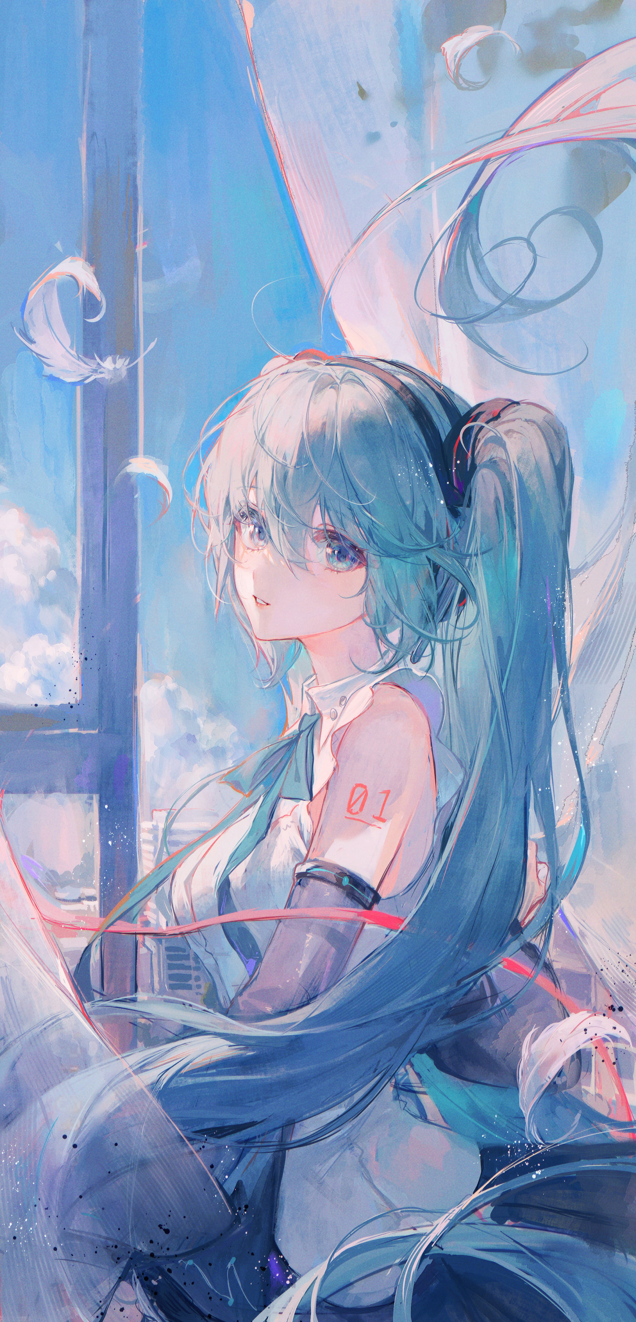 4K, Vocaloid, anime girls, Matcha_, Hatsune Miku, anime, Phone HD Wallpaper