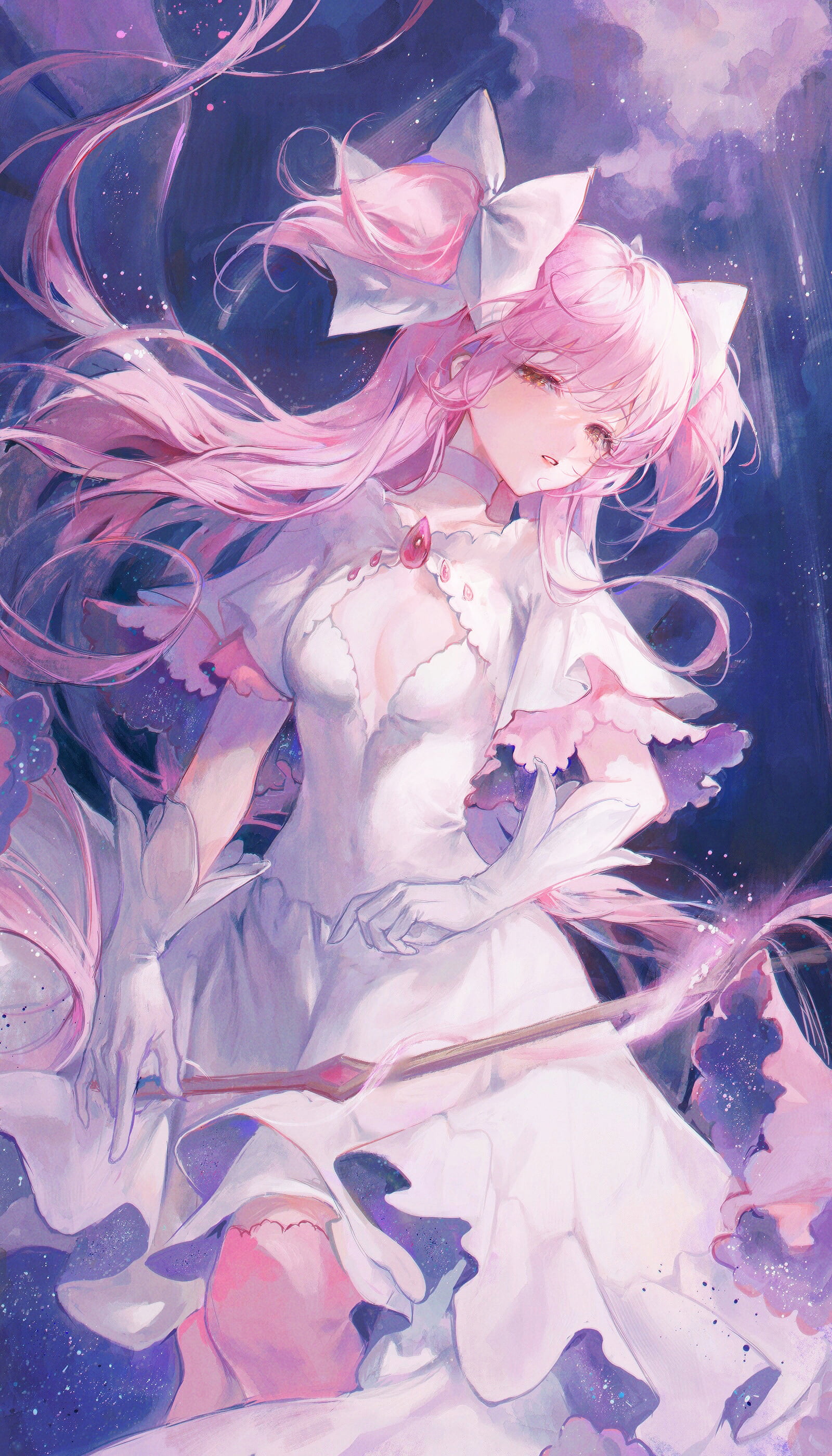 anime, anime girls, 2K, Kaname Madoka, Mahou Shoujo Madoka Magica, Matcha_, Phone HD Wallpaper