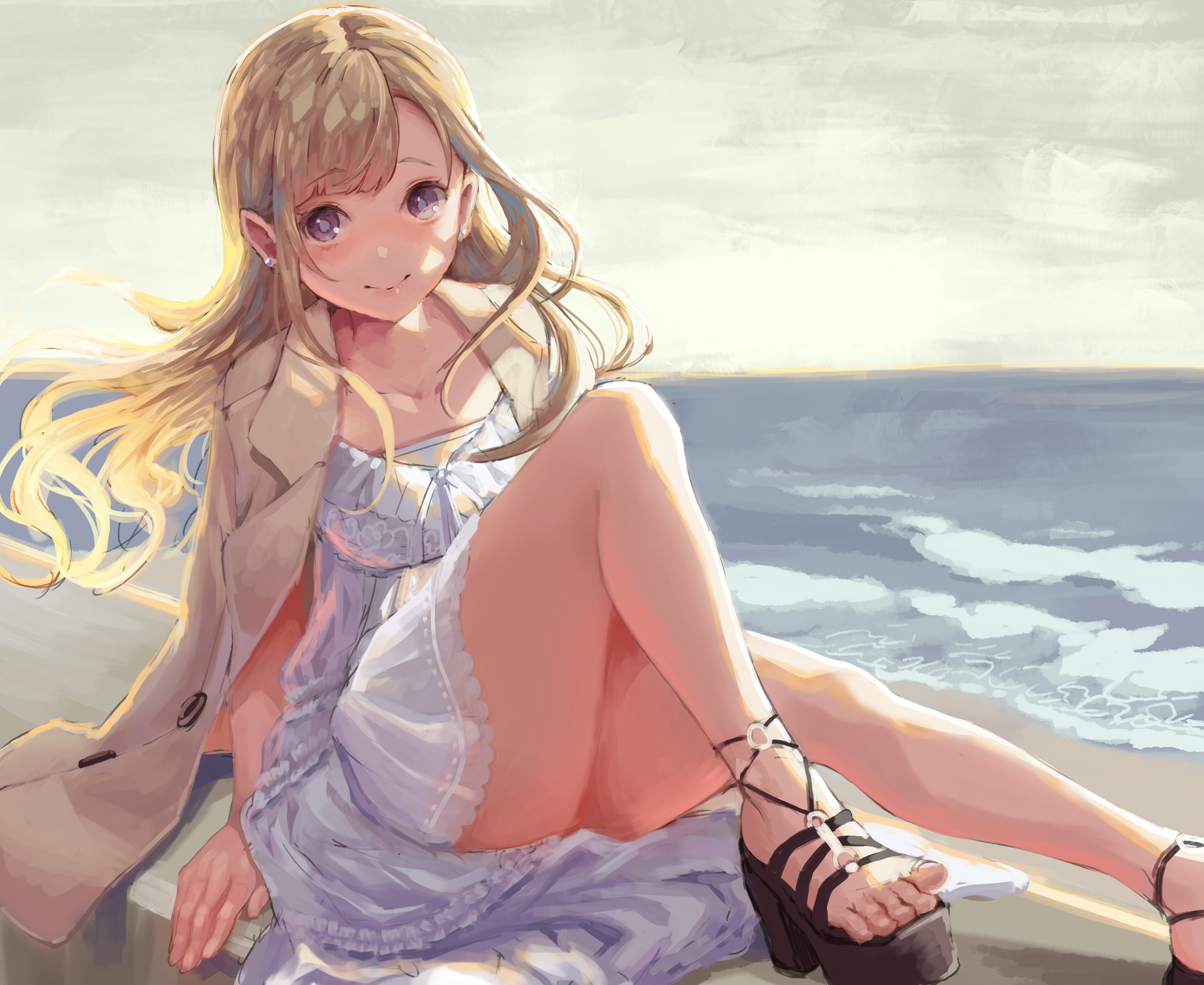 original characters, anime, Mai Okuma, illustration, legs, digital painting, painting, anime girls, artwork, 2D, 1080P, HD Wallpaper