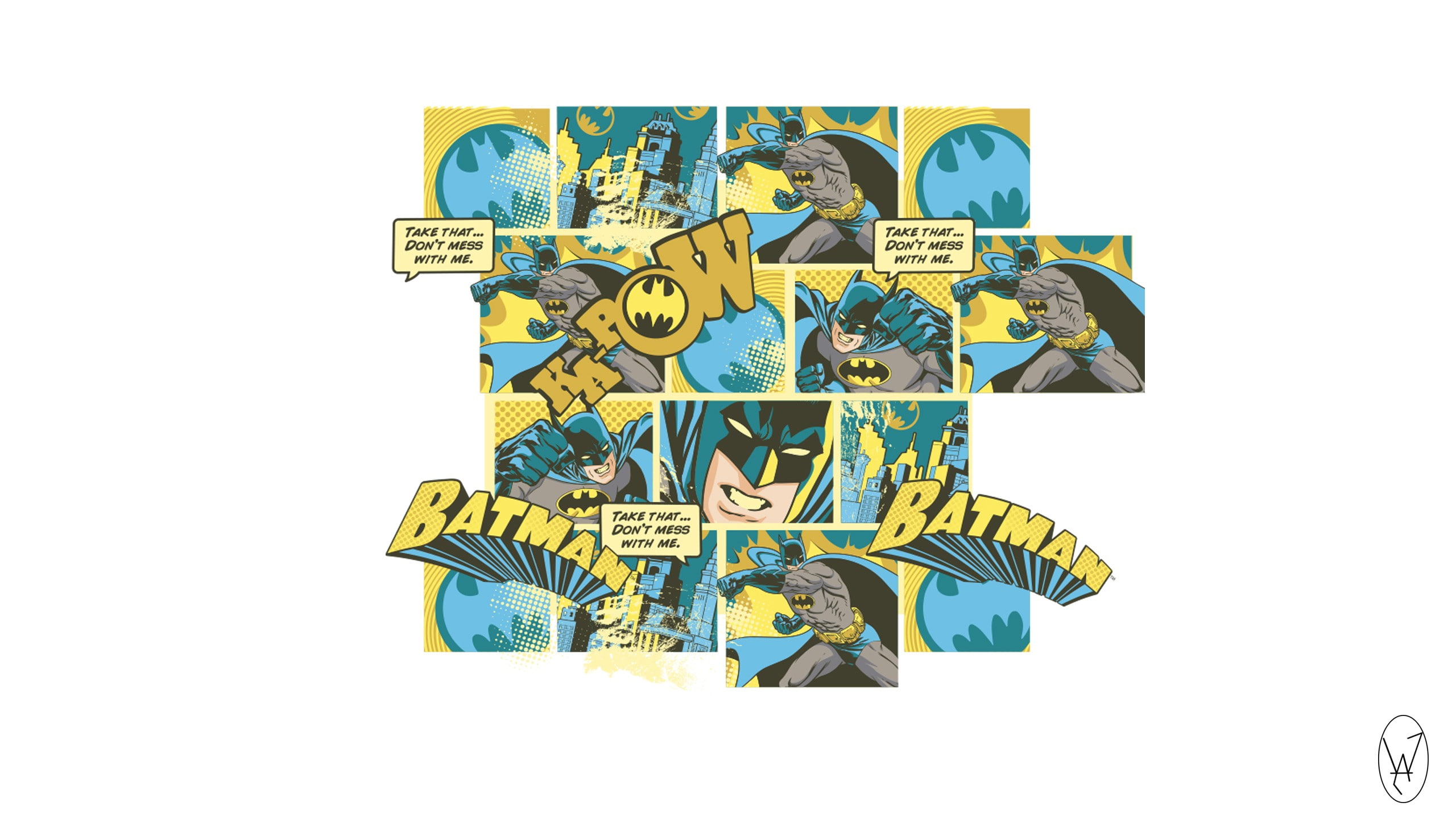 Batman, comics, sketches, logo, 2K, HD Wallpaper