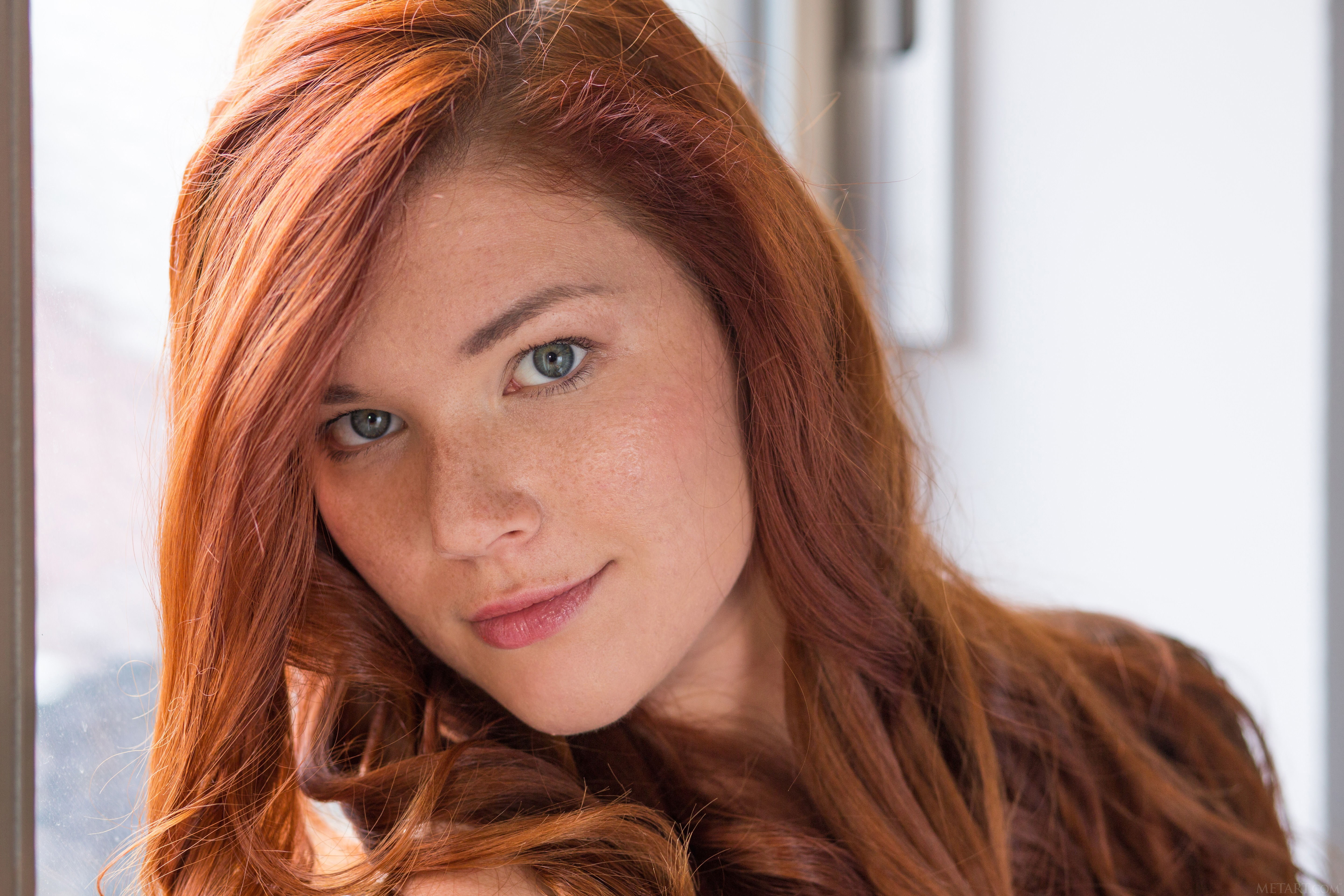 women, Mia Sollis, redhead, 5K, HD Wallpaper