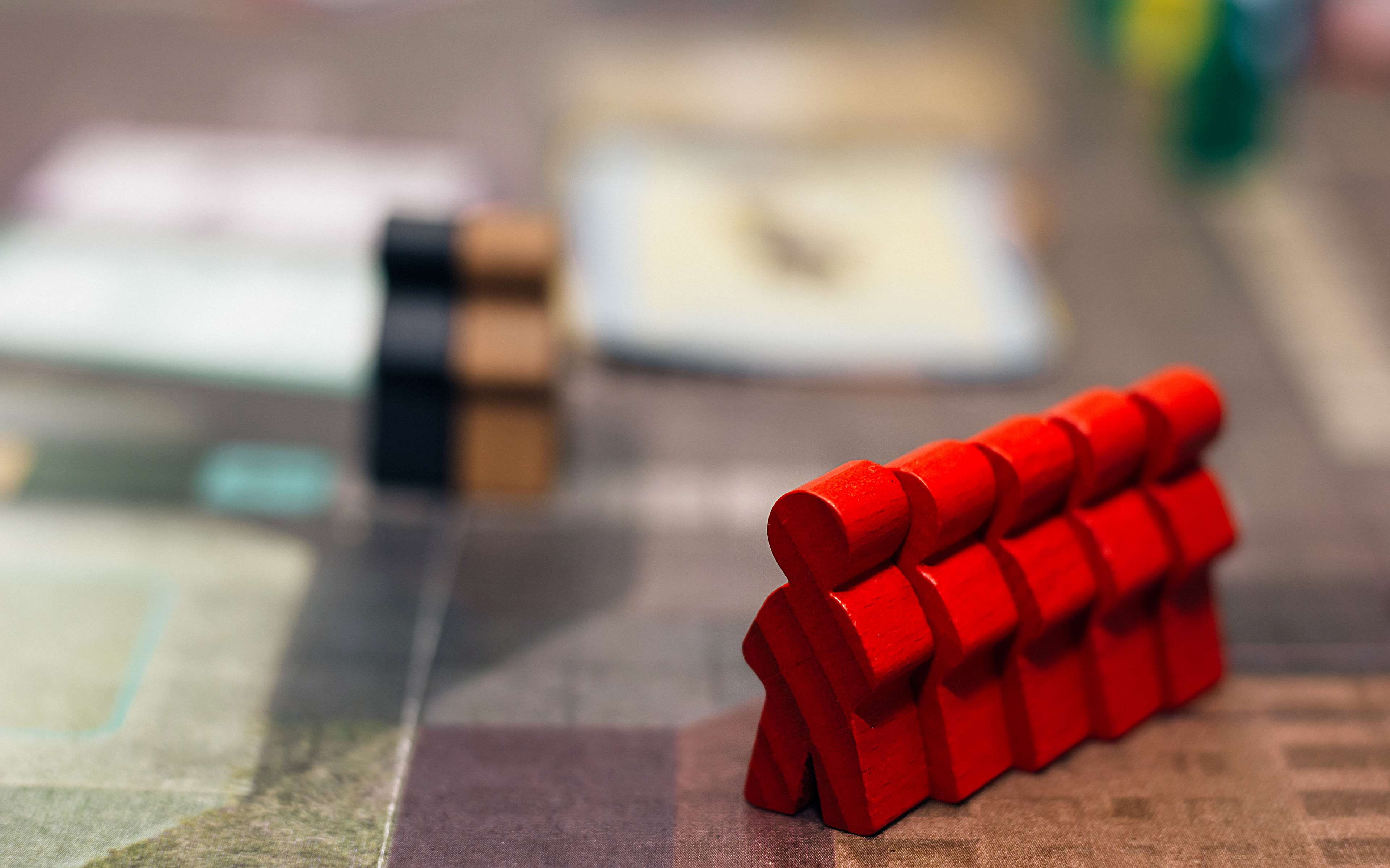 4K, no people, competition, pan tu nie stal, red pawn, board game, close-up, red, challenge, pawn, kolejka, absence, swimming pool, sport, game, focus on foreground, HD Wallpaper