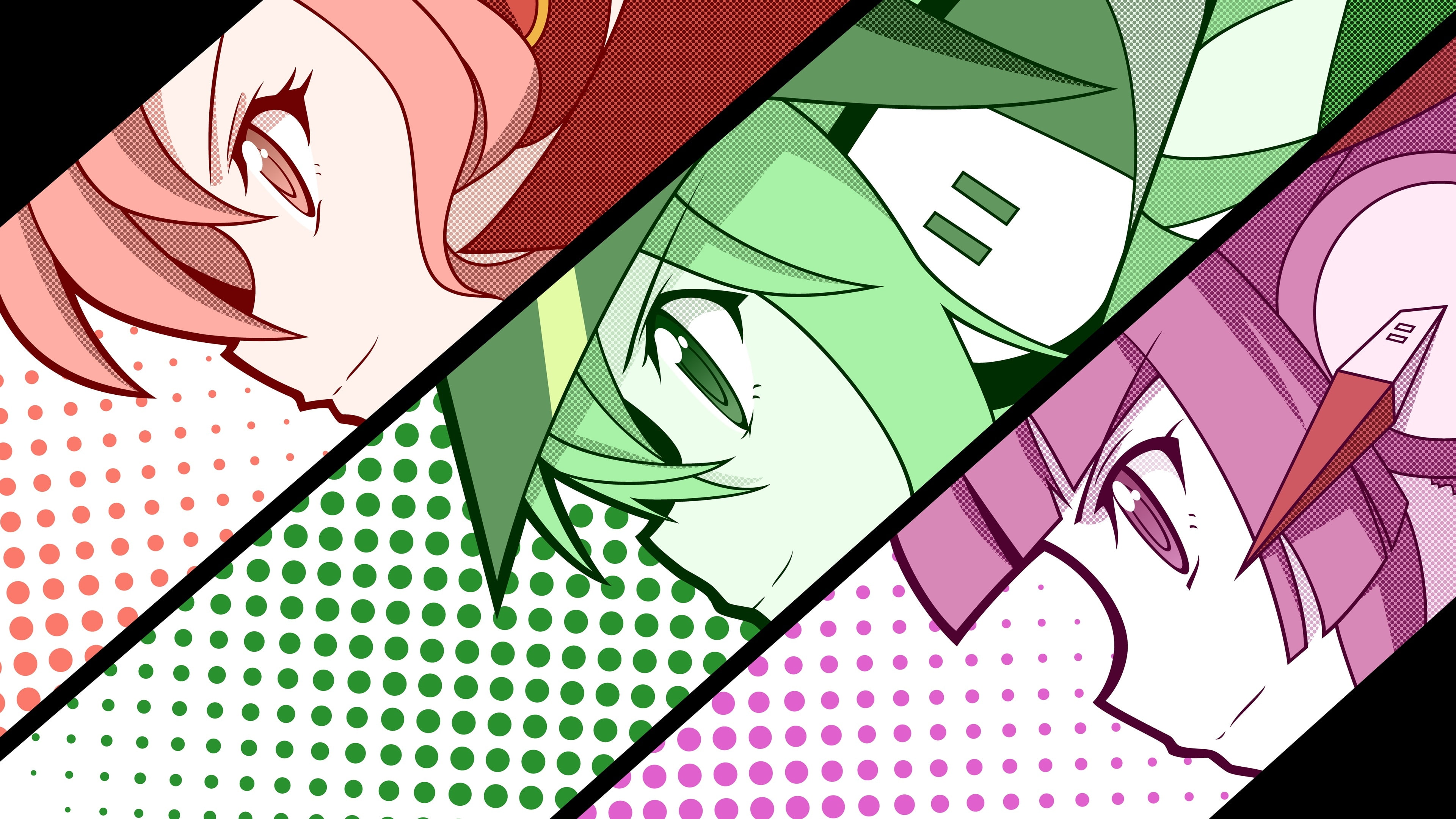 senki, vector, konachan, maria, akatsuki, tsukuyomi, zesshou, 244810, cadenzavuna, eve, shirabe, kirika, com, symphogear, 4K, HD Wallpaper