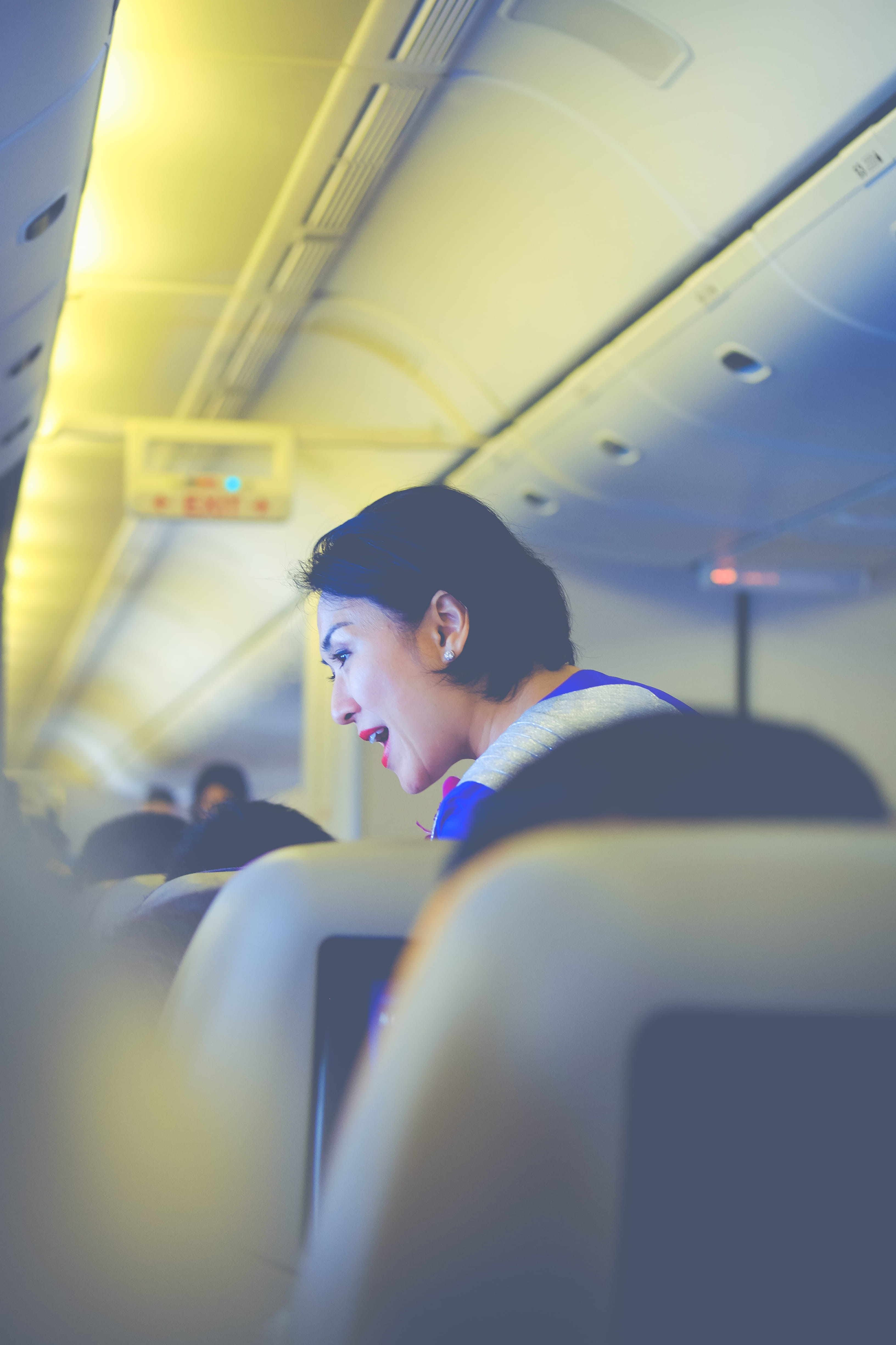 outdoors, beautiful woman, vehicle interior, people, 4K, thailand, rear view, chiang mai, leisure activity, selective focus, airbus, transportation, thai airways, Phone HD Wallpaper