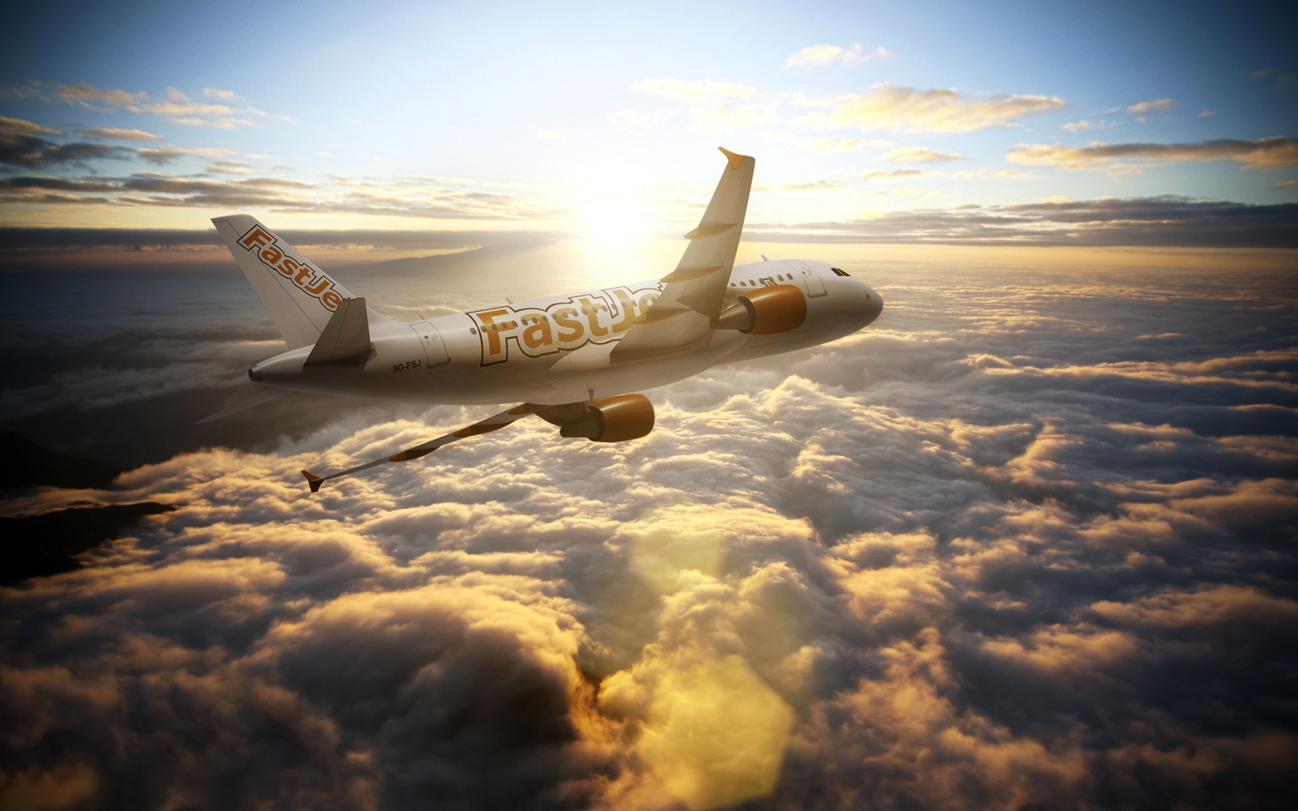 Clouds, Aircraft, 2K, Sky, Sun, Airbus, Airliner, HD Wallpaper