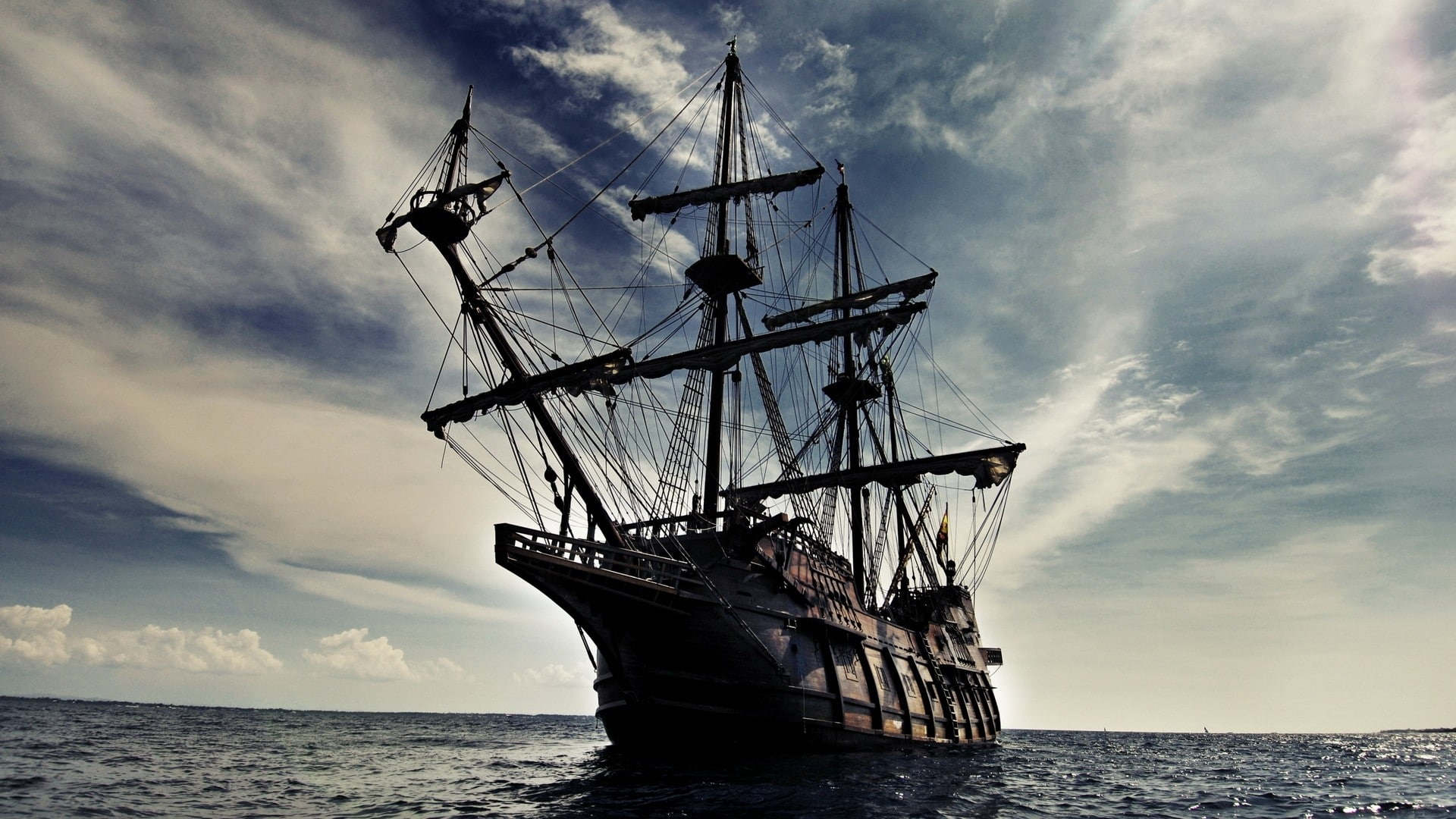 1080P, nature, oceans, hd, boats, sailing, vehicles, art, ocean, sea, ships, HD Wallpaper