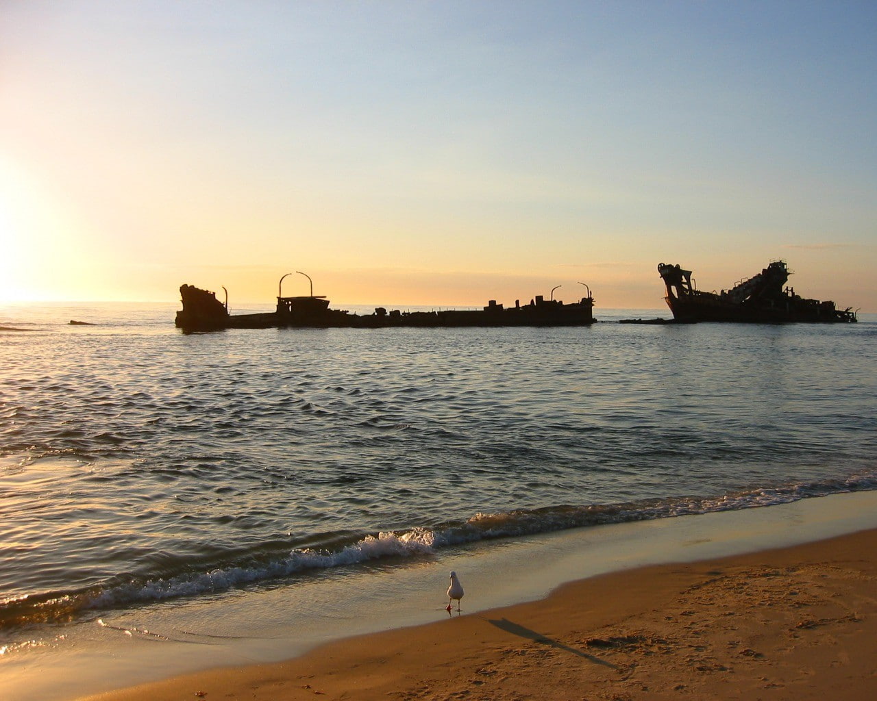 shipwreck, 720P, sea, HD Wallpaper