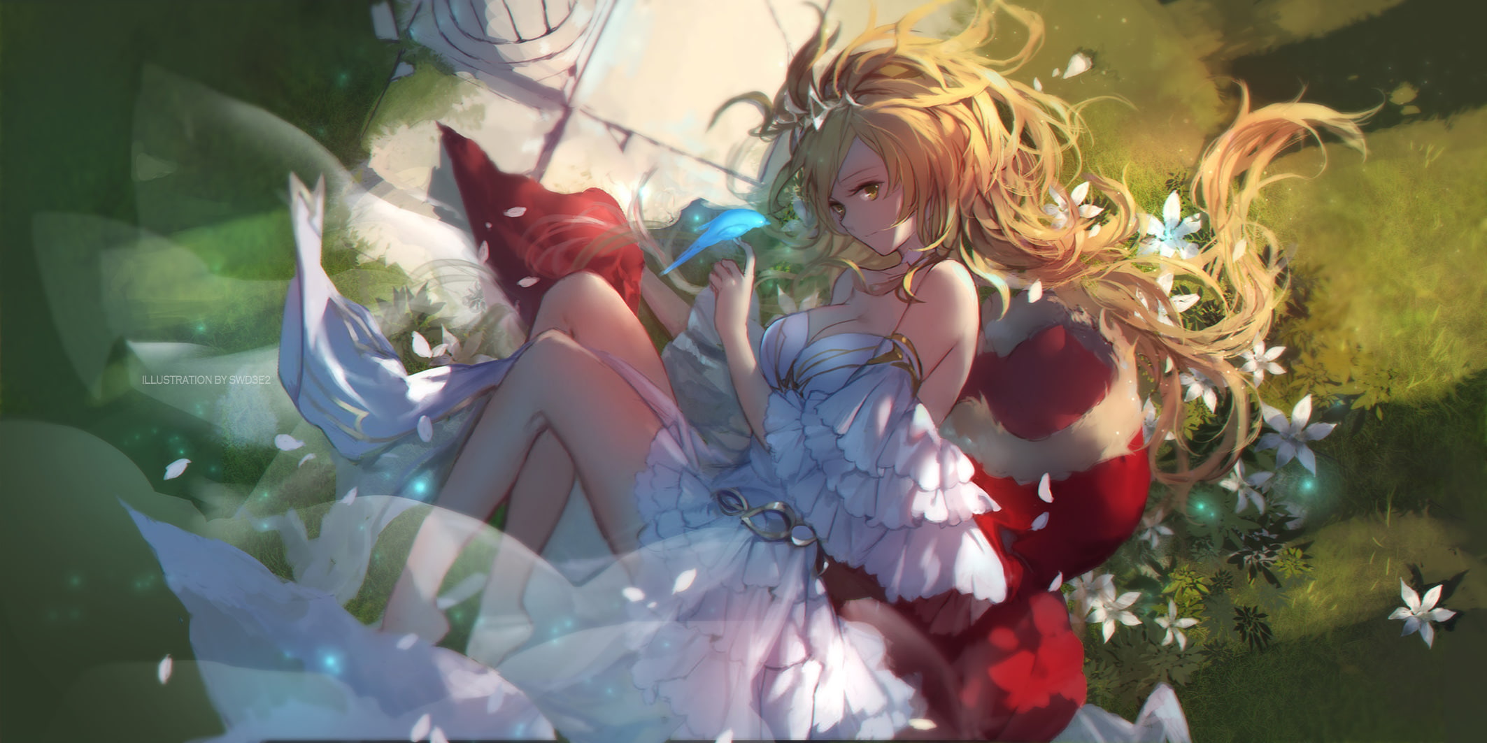 swd3e2, anime girls, 1080P, long hair, blonde, HD Wallpaper