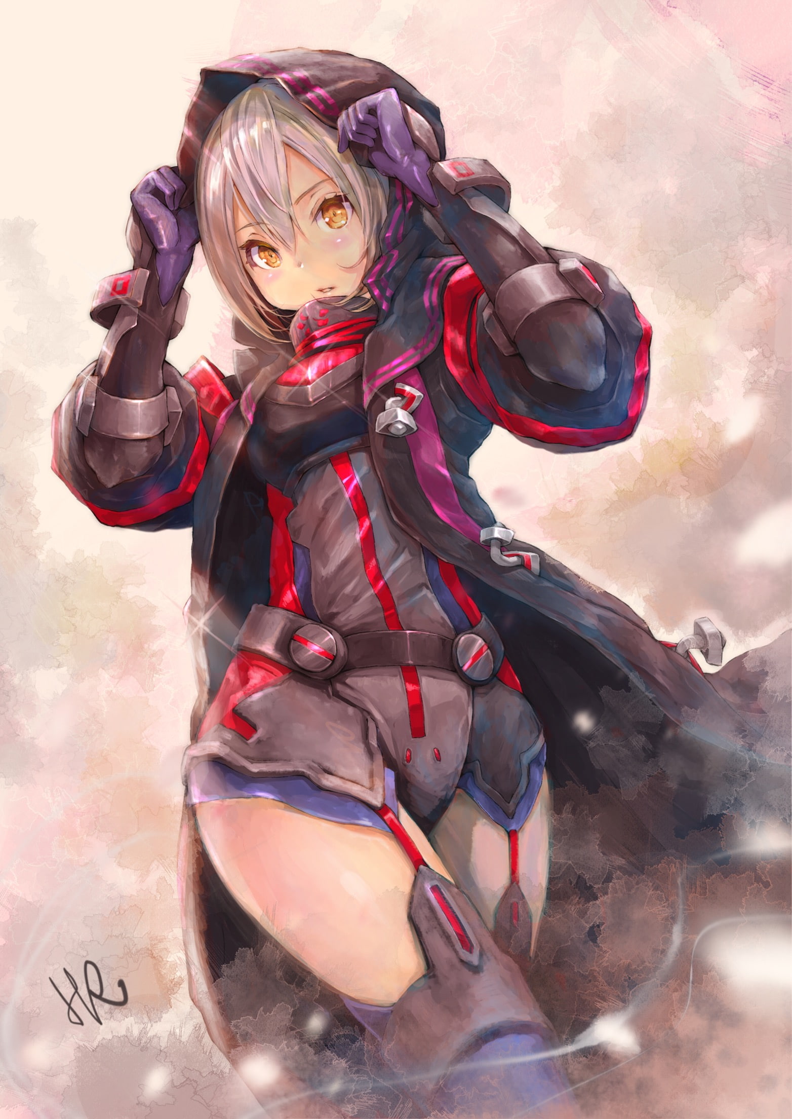 grey hair, orange eyes, FateGrand Order, Mysterious Heroine X Alter (FateGrand Order), armor, 1080P, Phone HD Wallpaper