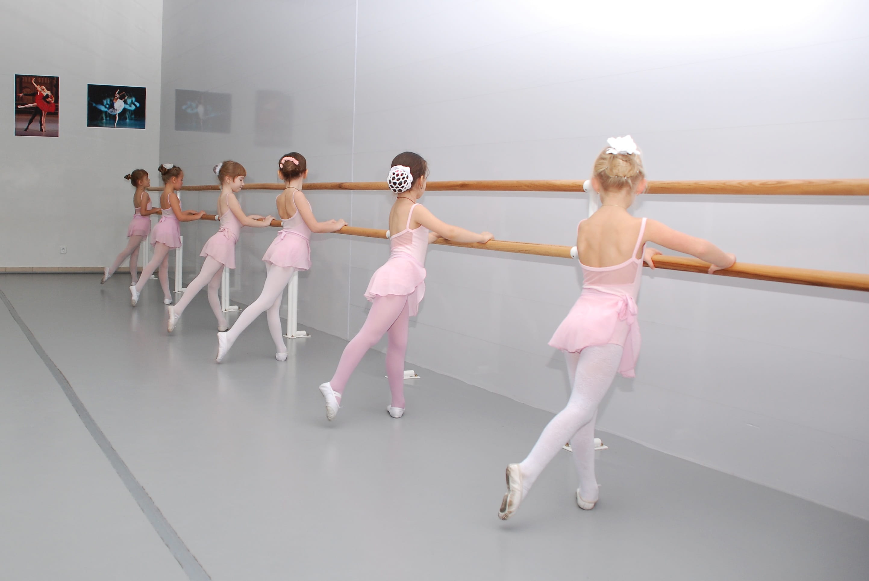 group of people, women, lesson, wood, rail, girls, indoors, machine, pink color, choreography, human limb, ballet dancer, leotard, 2K, skill, childhood, HD Wallpaper