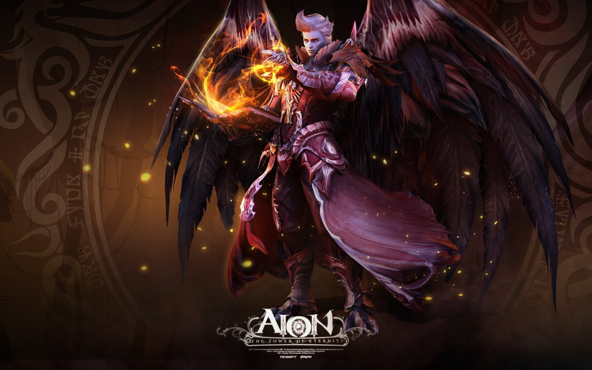 Aion Online, sorcerer, 1080P, Asmodian, HD Wallpaper