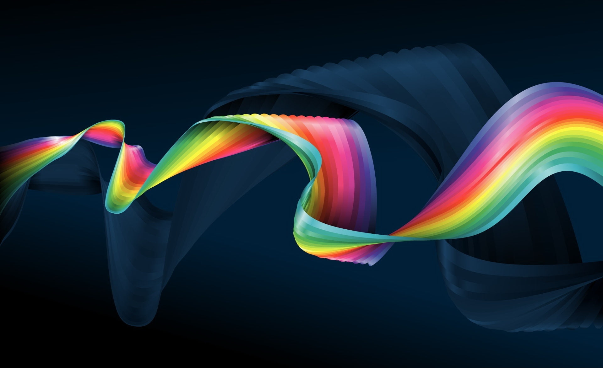 indoors, creativity, wave pattern, Colorful, night, long exposure, flag, pattern, multicolored, light trail, abstract, black background, Dark, motion, Aero, HD Wallpaper