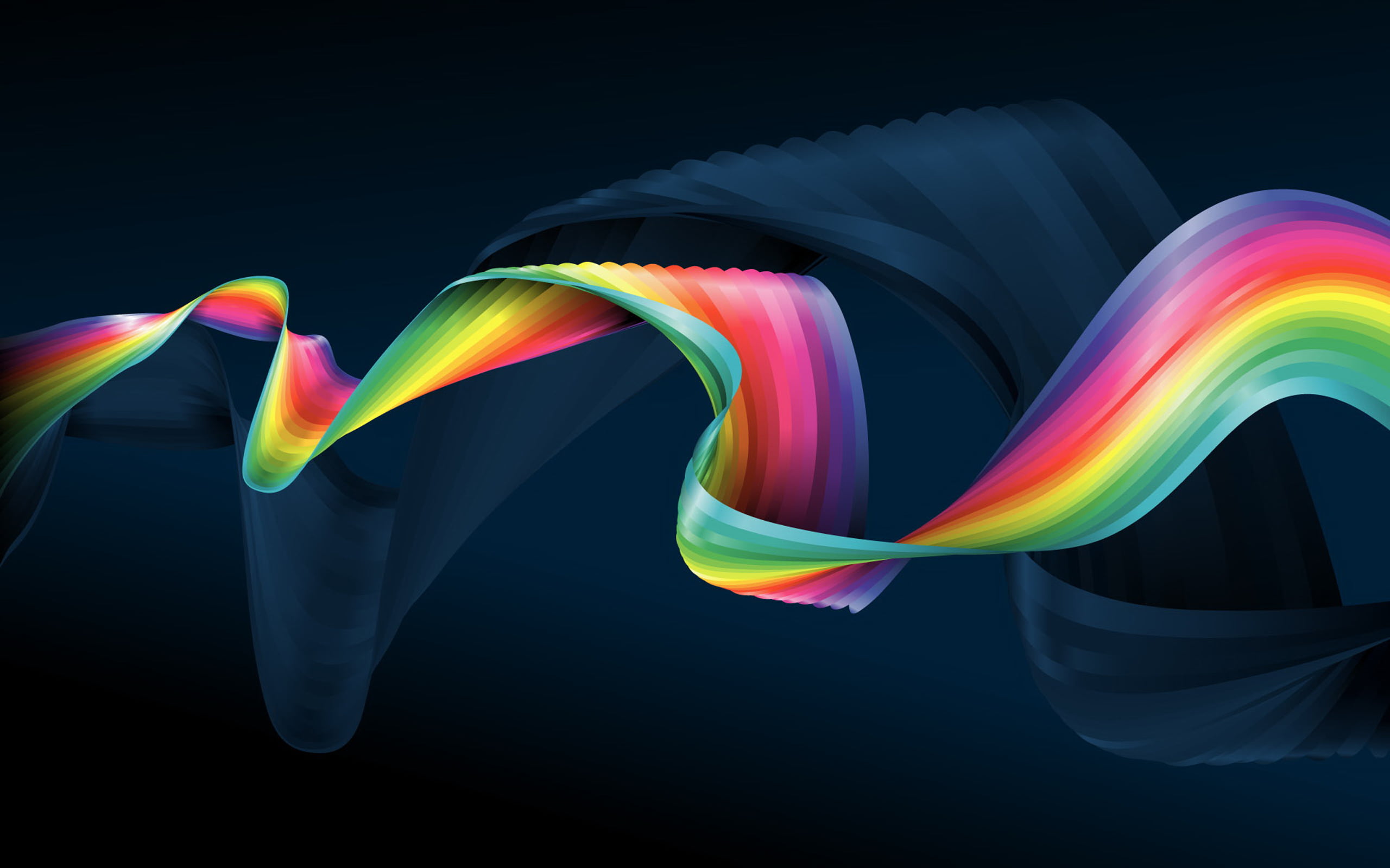 motion, 2K, black background, rainbow, indoors, illuminated, creativity, color, glowing, abstract, nature, flag, curve, no people, wave, yellow, night, HD Wallpaper