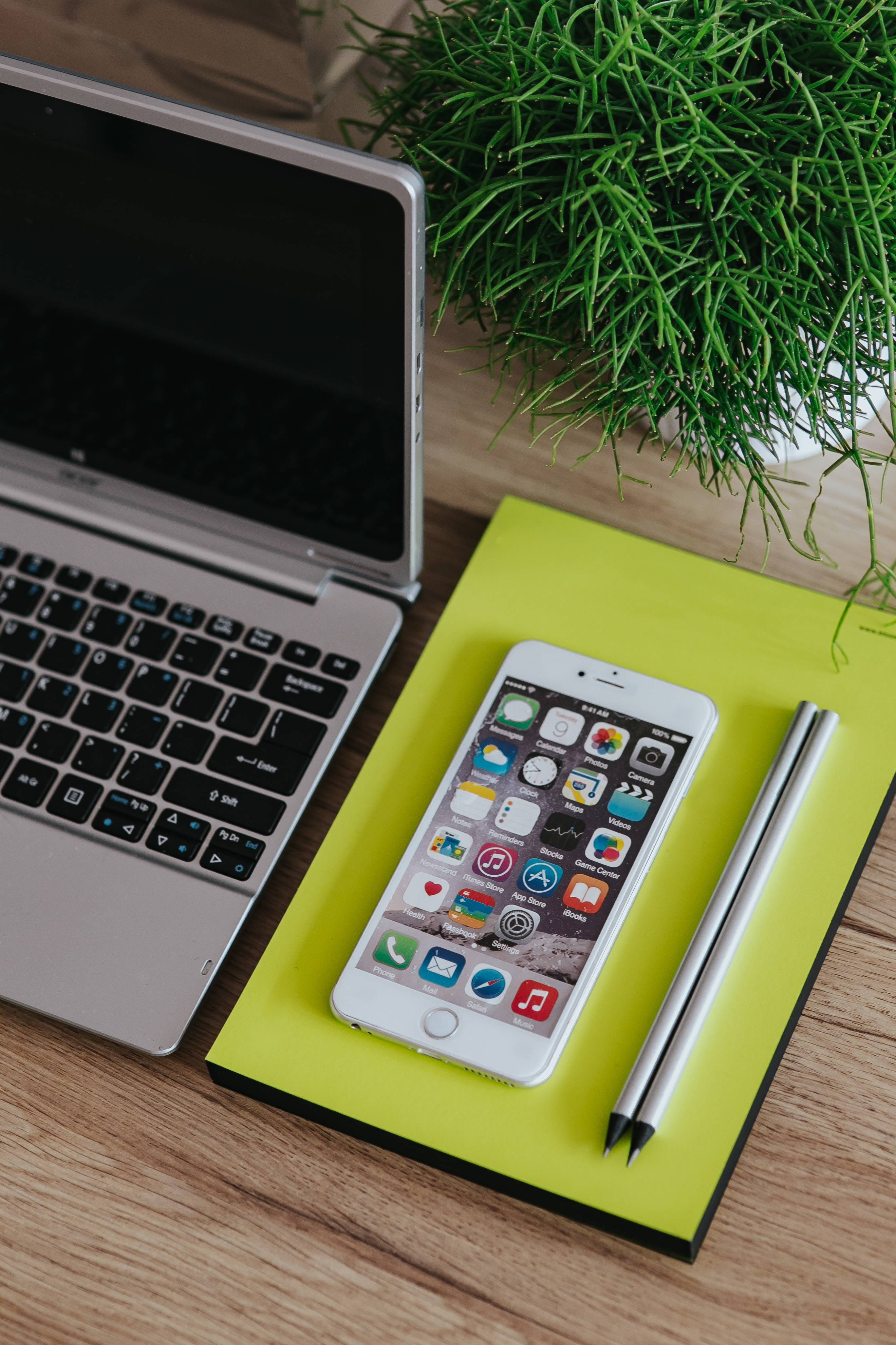 apple Computers, Apple, smartphone, wood - material, mobility, computer Keyboard, indoors, white Apple, desk, internet, technology, wireless Technology, Phone HD Wallpaper