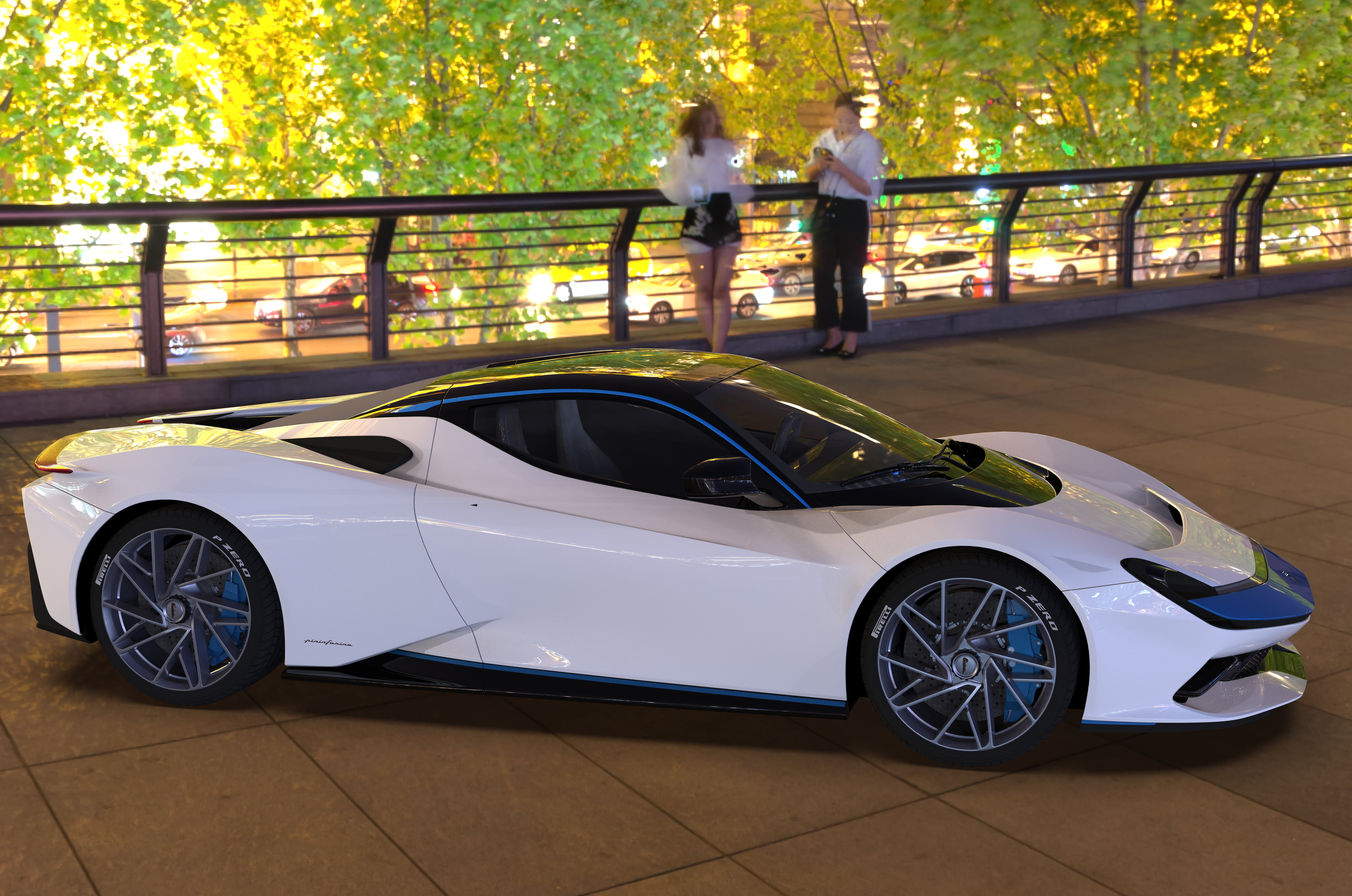 Italian Supercars, sports car, 3D graphics, Hypercar, 8 K, 1900Bhp, 8K, car, Pininfarina Battista, HD Wallpaper
