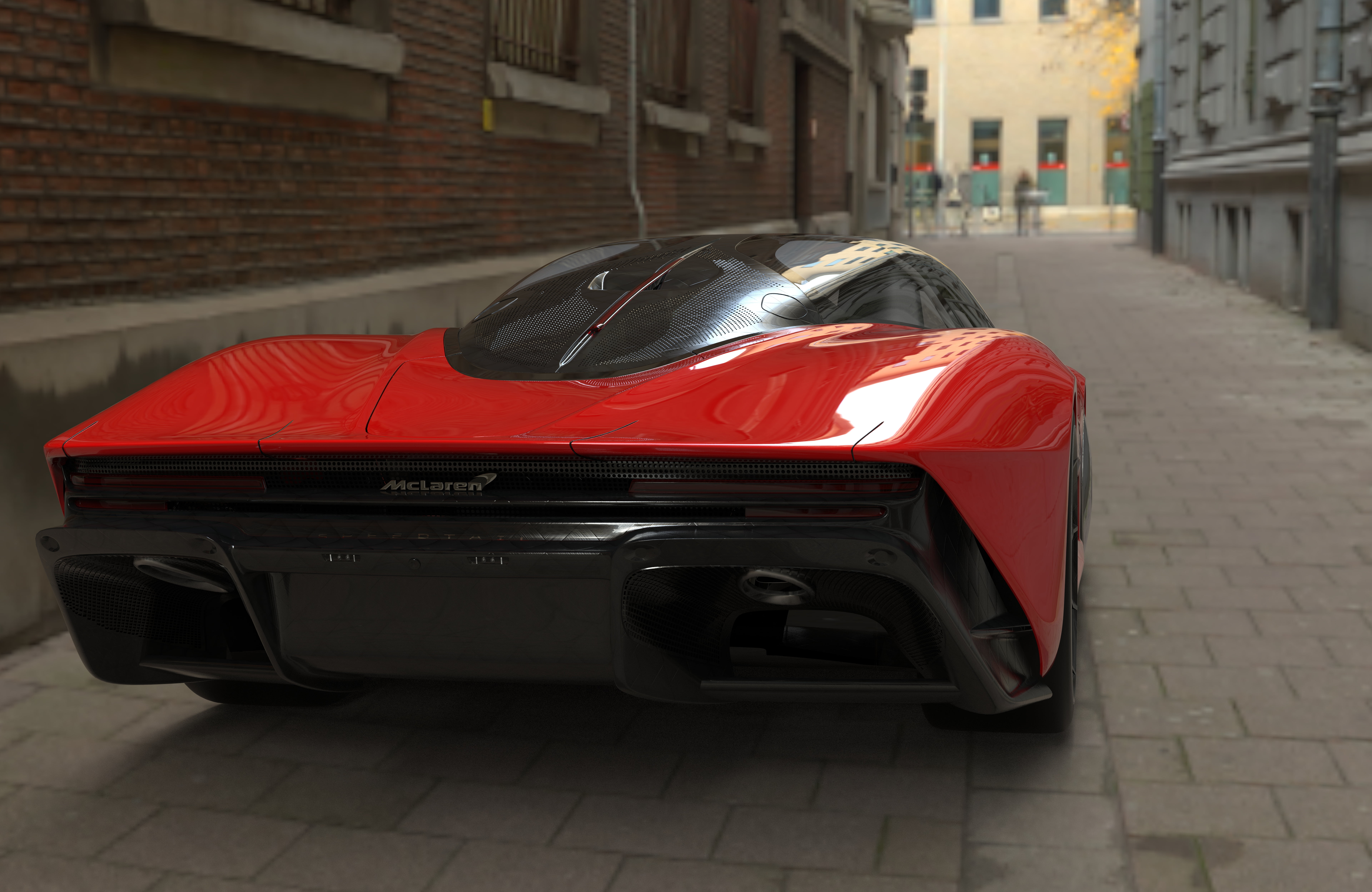 3D graphics, 8K, Speedster 2020, Red Candy, McLaren, 8 K, Hypercar, car, HD Wallpaper