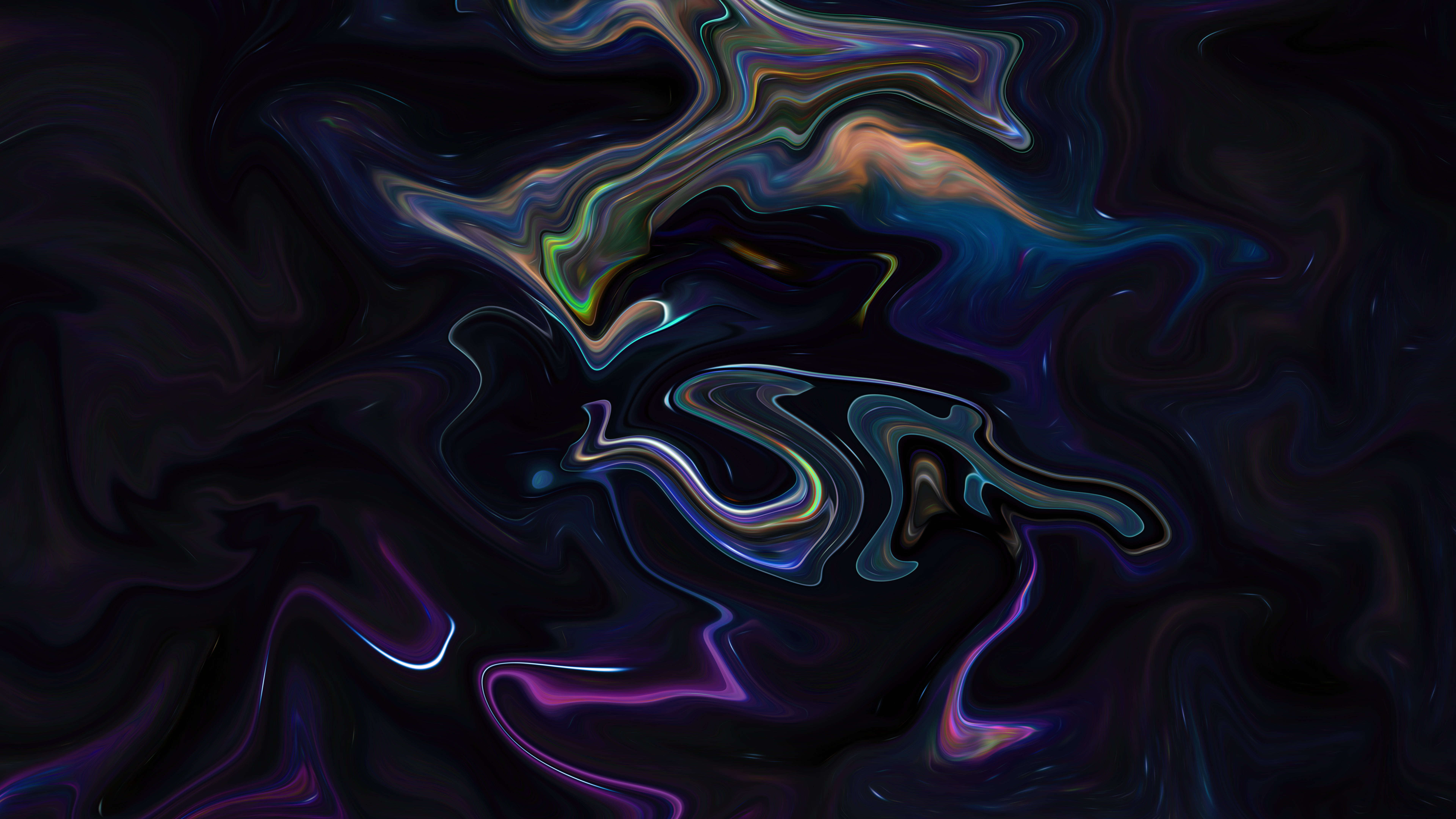 8K, colorful, digital art, liquid, 8 K, shapes, paint brushes, abstract, artwork, fluid, HD Wallpaper