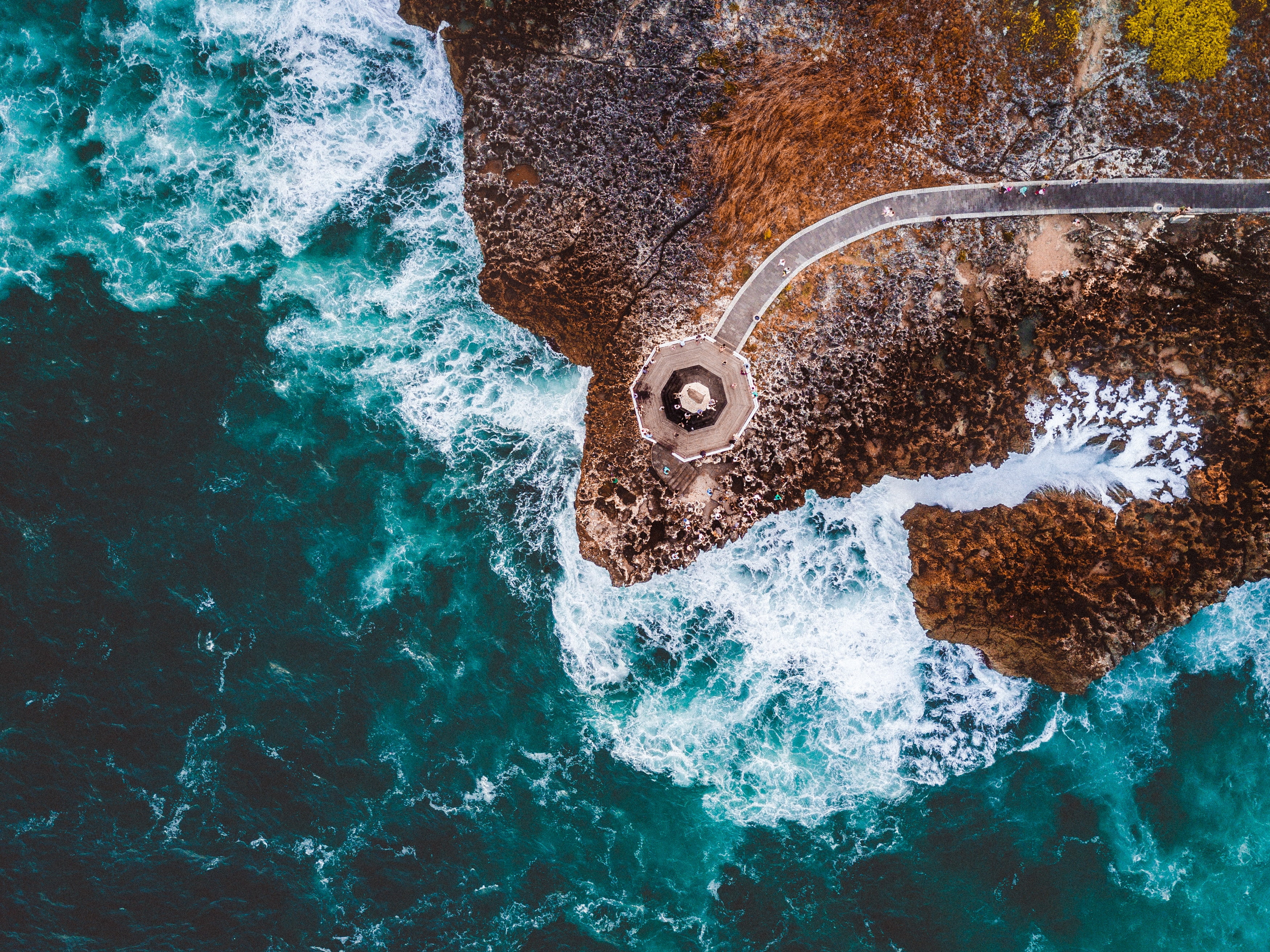solid, beauty in nature, power in nature, motion, trees, splashing, beach, outdoors, wave, nature, high angle view, sport, ocean, water, day, rock - object, HD Wallpaper