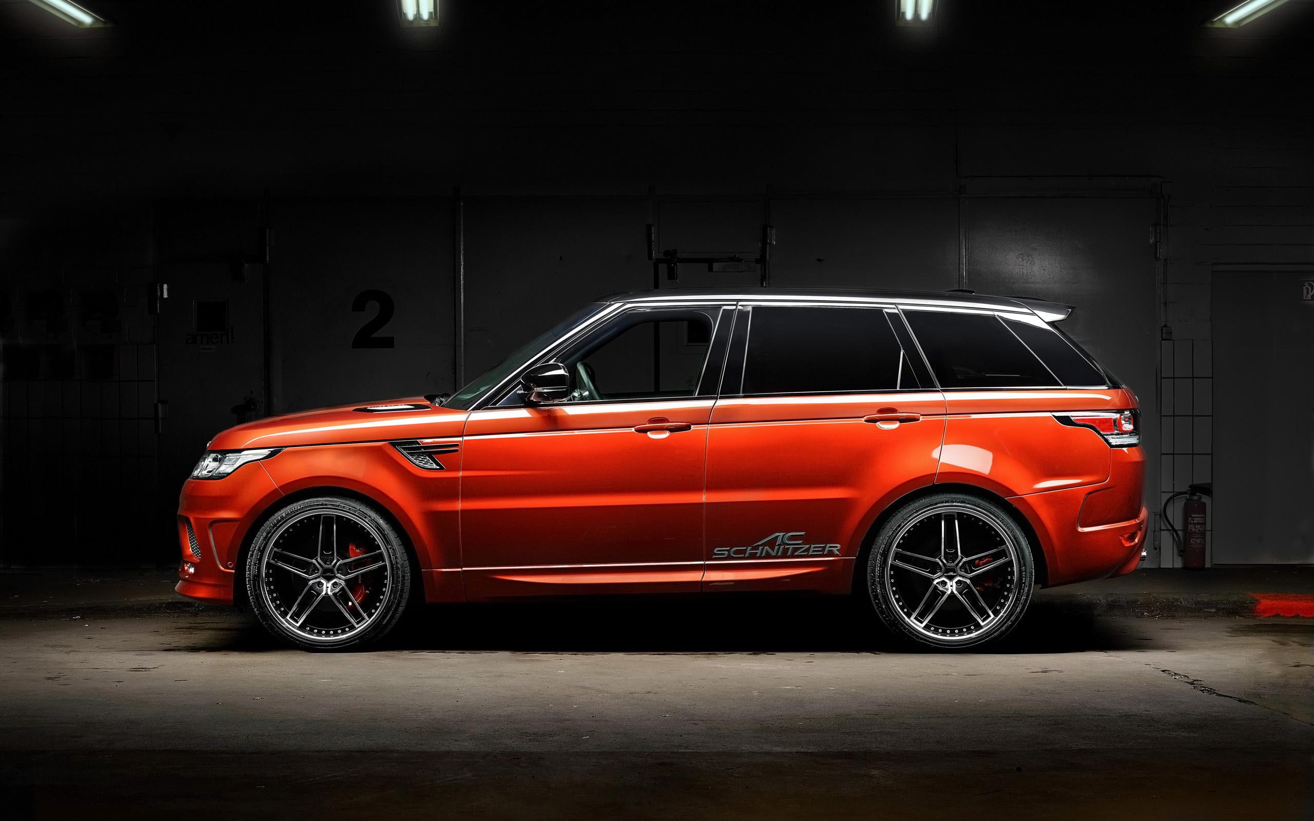 land, rover, range, 2K, 2014, schnitzer, land rover, cars, sport, ac, orange, HD Wallpaper