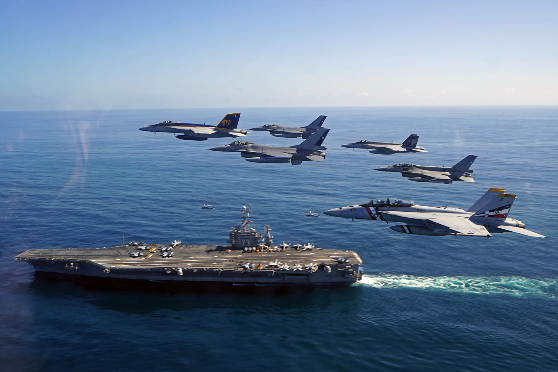 aircraft, USS George Washington, 1080P, weapons, HD Wallpaper