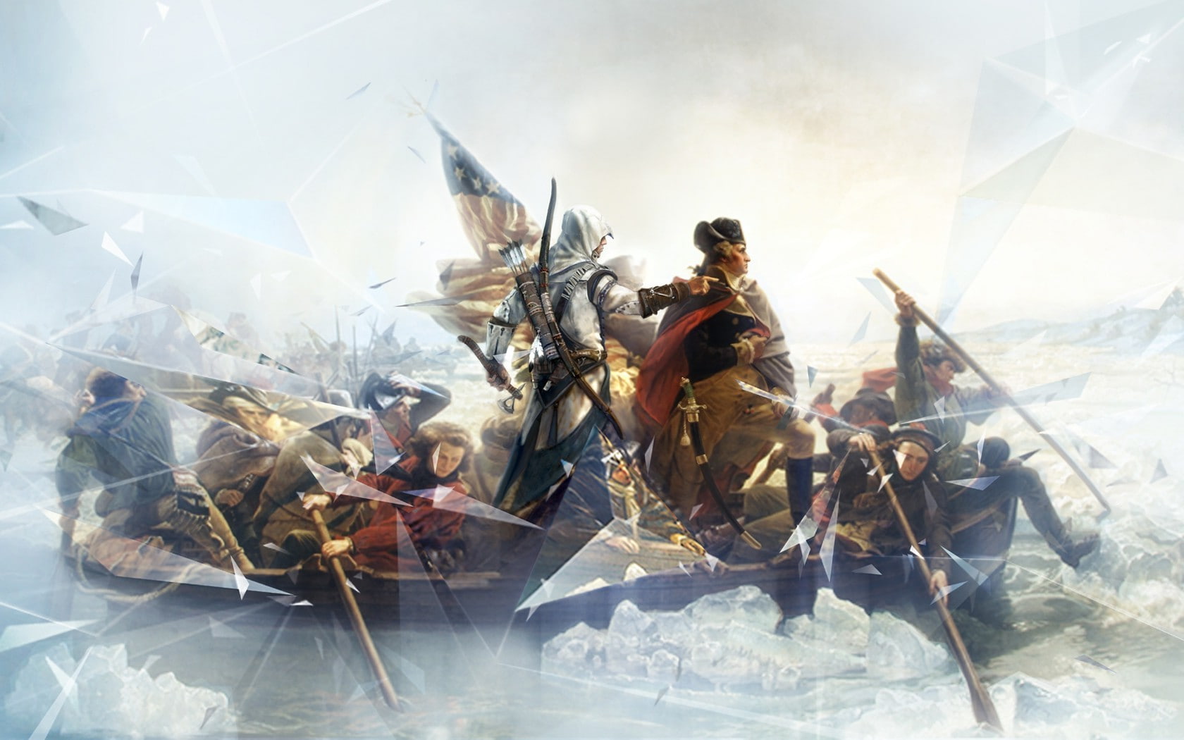 representation, sunlight, one person, government, George Washington, obscured face, human representation, outdoors, Assassins Creed III, 720P, digital composite, HD Wallpaper