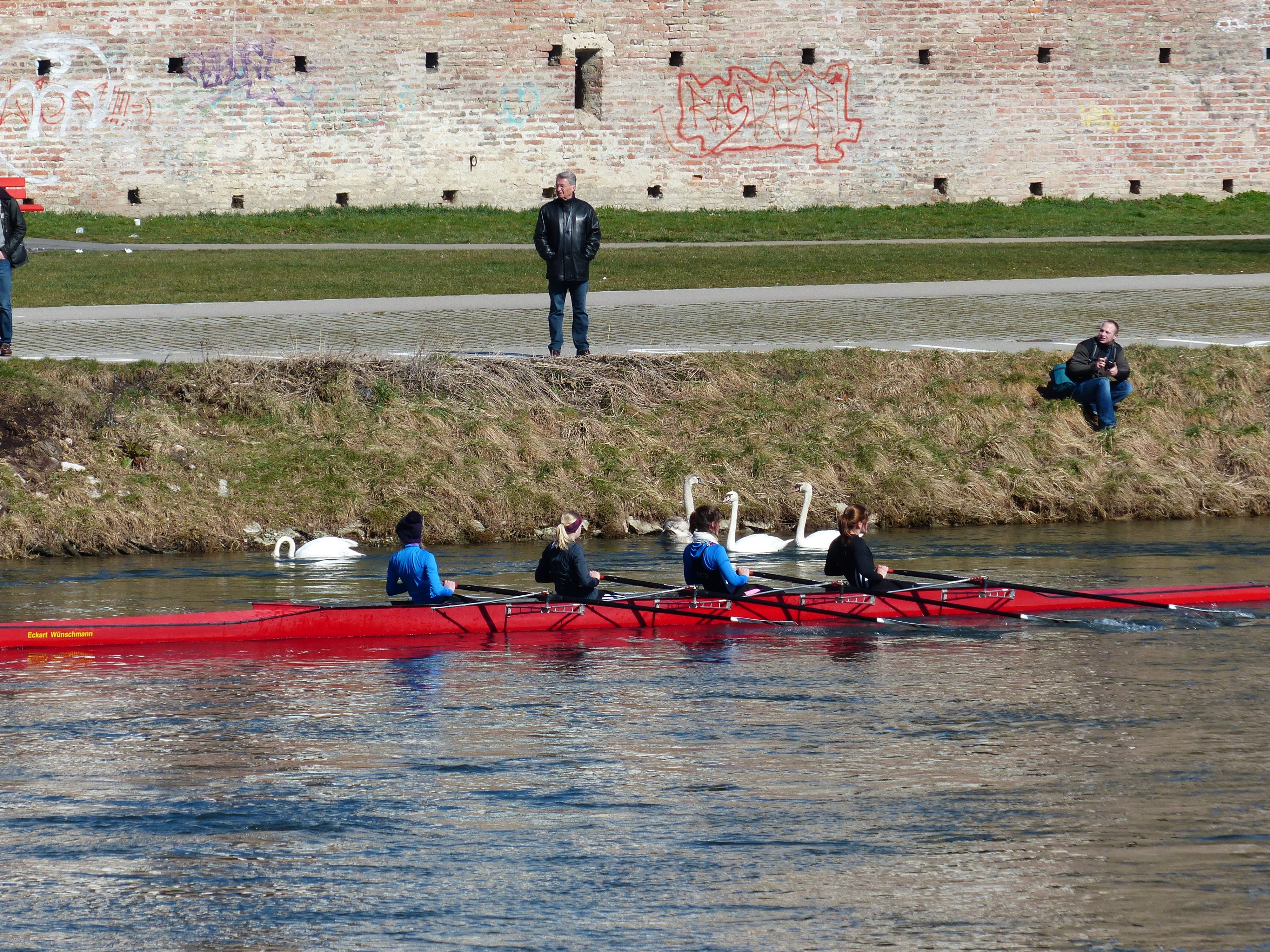 full length, transportation, nautical vessel, Rower, 4K, leisure activity, River, women, sport, people, crowd, real people, group of people, human, water sports, HD Wallpaper