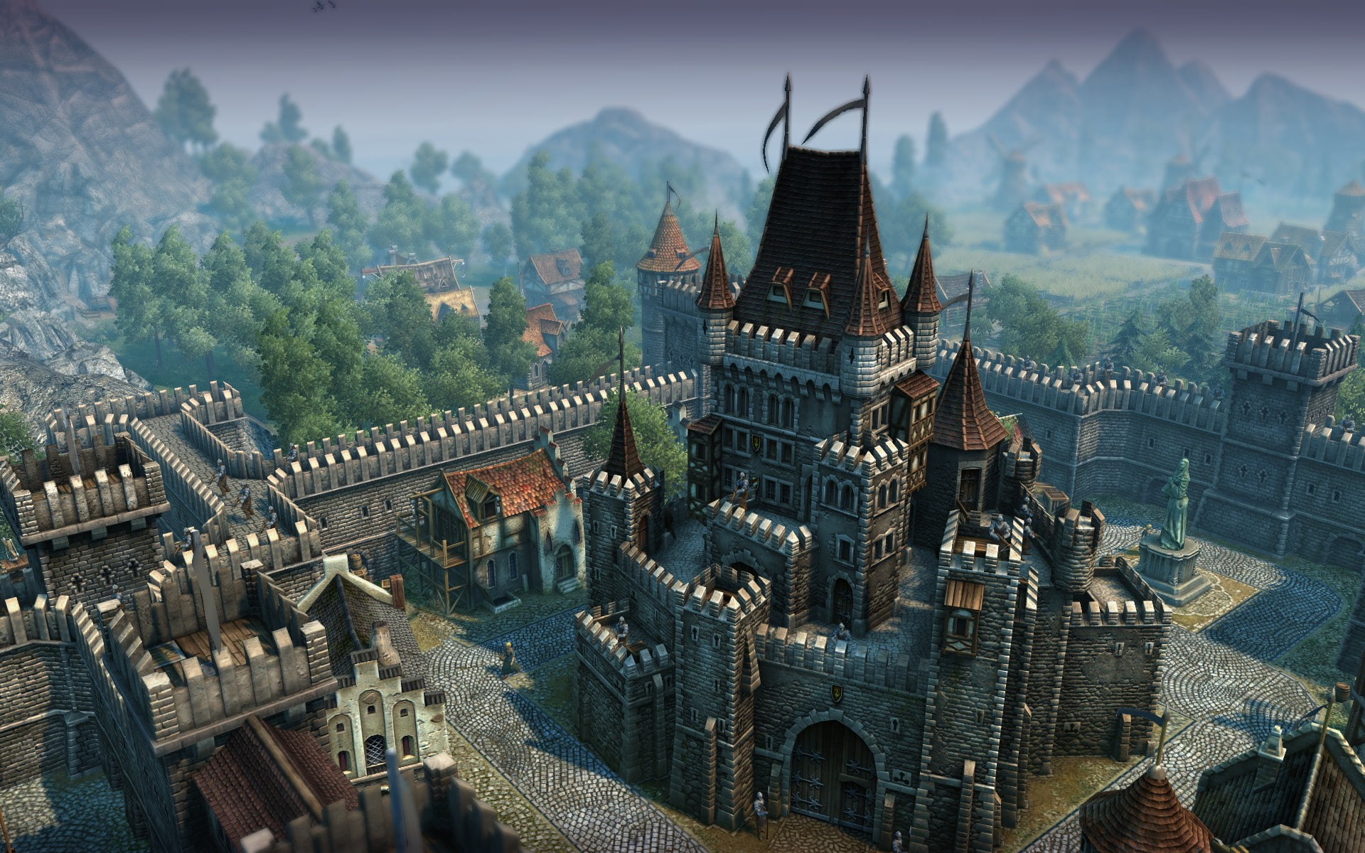 Castle, Architecture, Anno 1404, 1080P, MediEvil, Video Game, HD Wallpaper