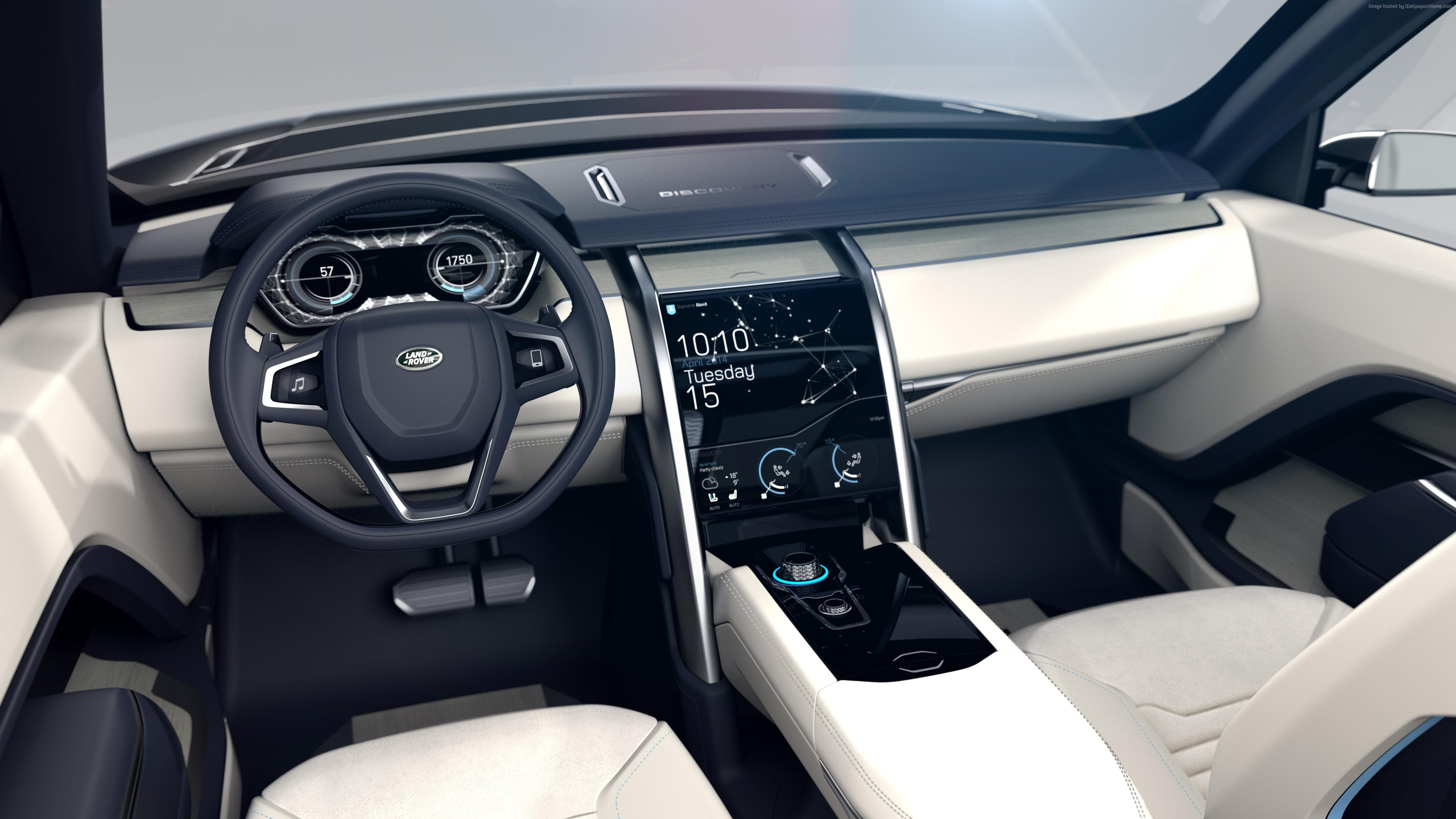 4K, test drive, 2015 cars, concept, interior, crossover, review, Land Rover Discovery Vision, luxury cars, HD Wallpaper