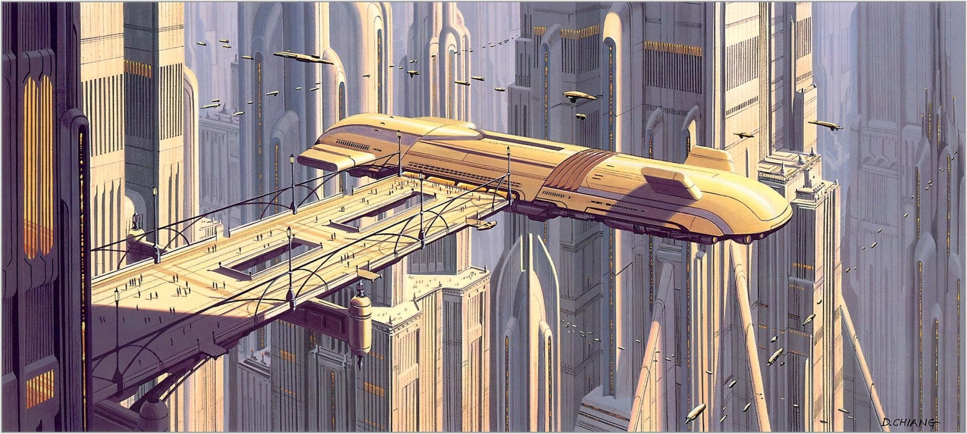 Spaceship, Vehicle, City, 1080P, Spaceport, Sci Fi, HD Wallpaper