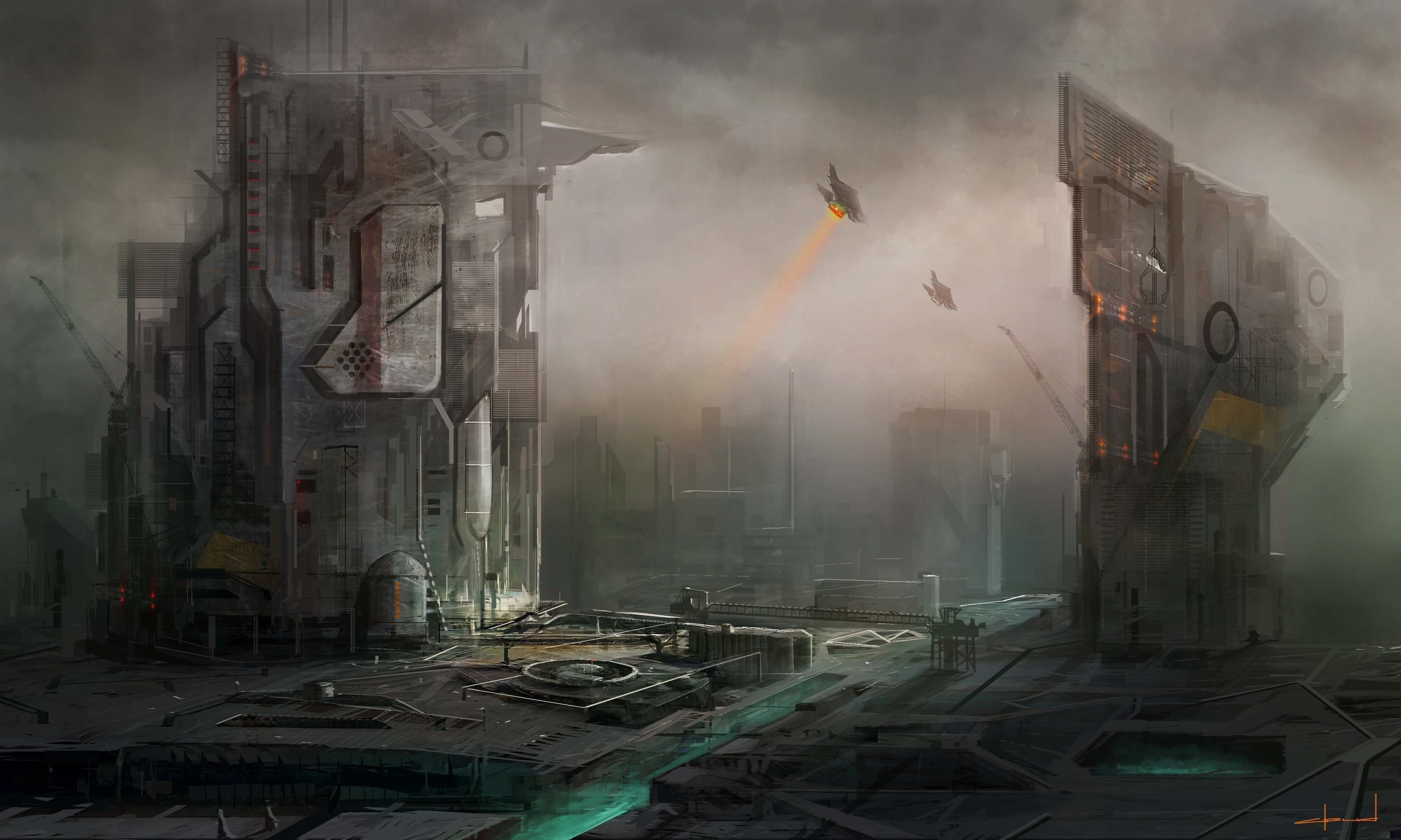 spaceport, 4K, HD Wallpaper