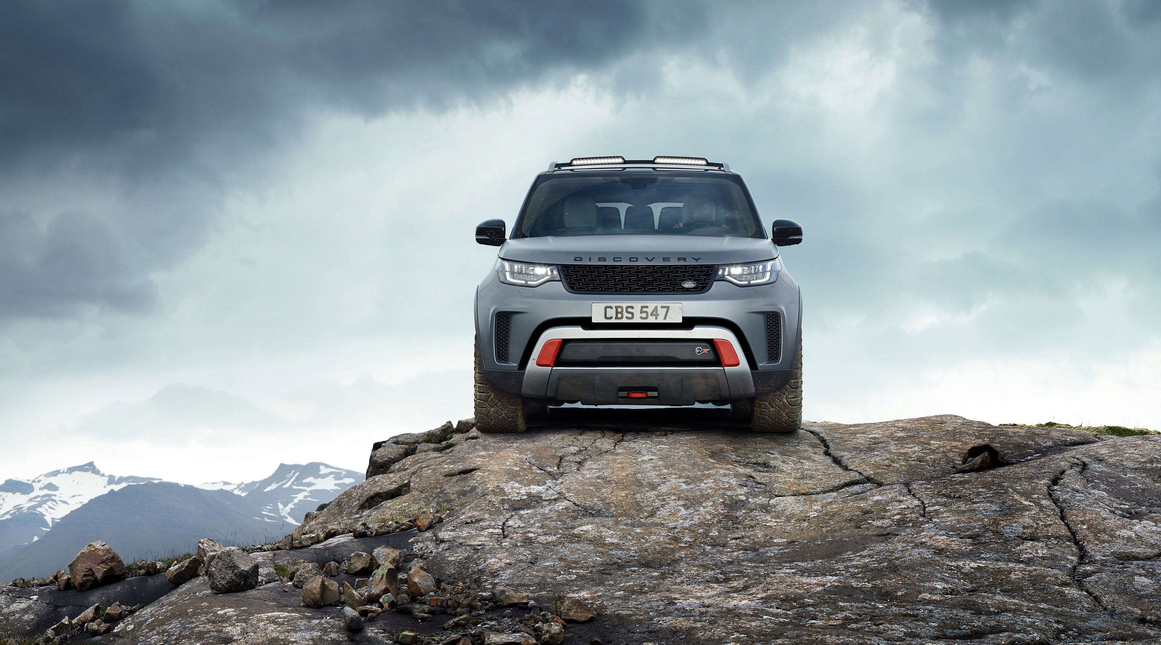 rover, land, no people, mountain peak, formation, rock, rock - object, sky, car, day, 4K, beauty in nature, Land Rover, mountain range, transportation, HD Wallpaper