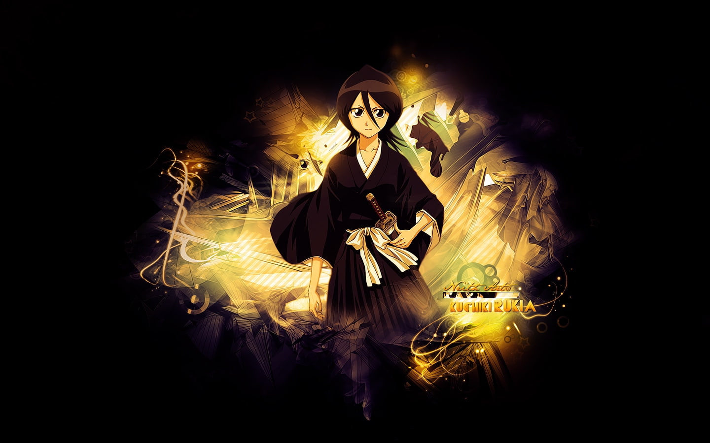 Kuchiki, bleach, hd, art, Rukia, anime, 720P, HD Wallpaper