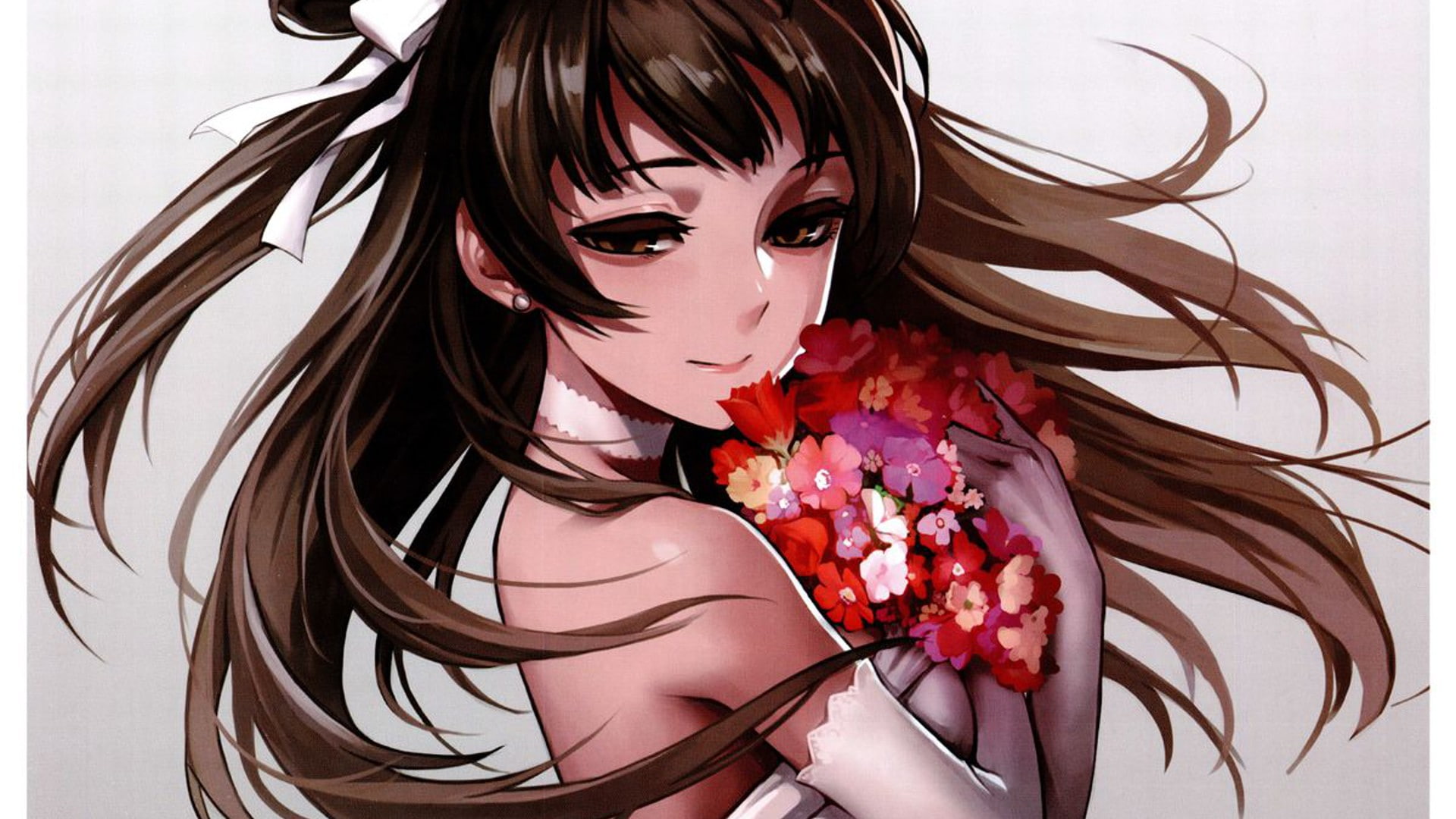 1920x1080 px, px, anime, Anime Girls, fish, girls, artwork, 1080P, animals, hd, x, art, HD Wallpaper