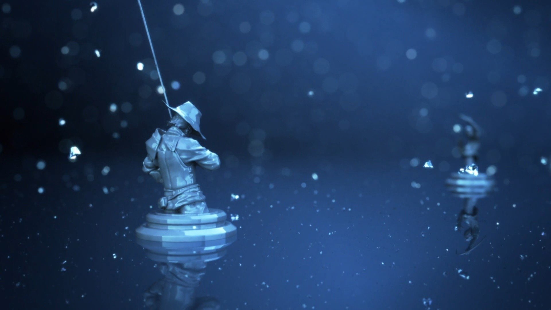stay night, illuminated, no people, representation, art, knight, indoors, snow, blue, px, celebration, 1080P, art and craft, motion, arts culture and entertainment, HD Wallpaper