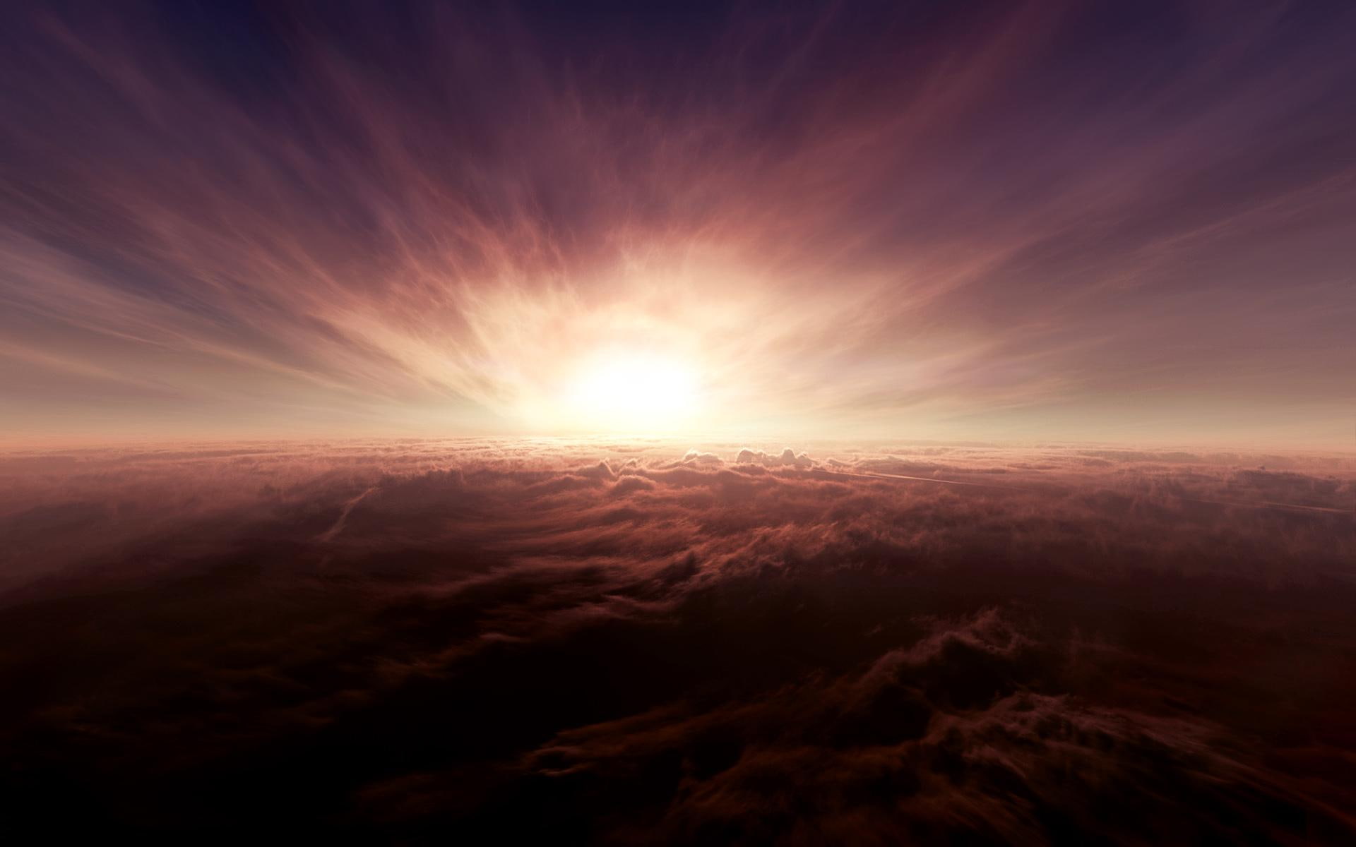 1080P, clouds, above, nature and landscape, HD Wallpaper