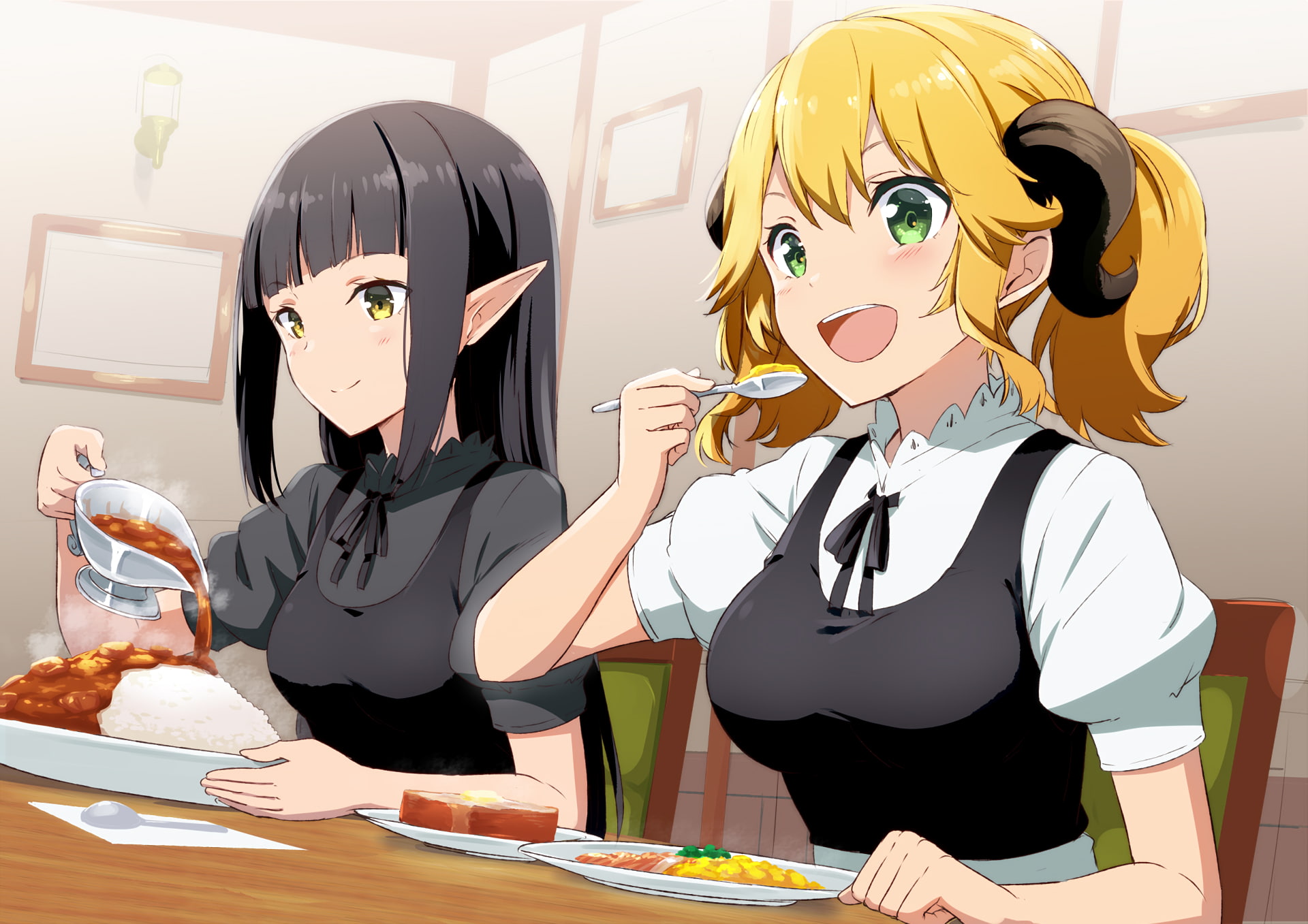 Restaurant to Another World, Anime, Kuro (Restaurant to Another World), 1080P, Aletta (Restaurant to Another World), HD Wallpaper