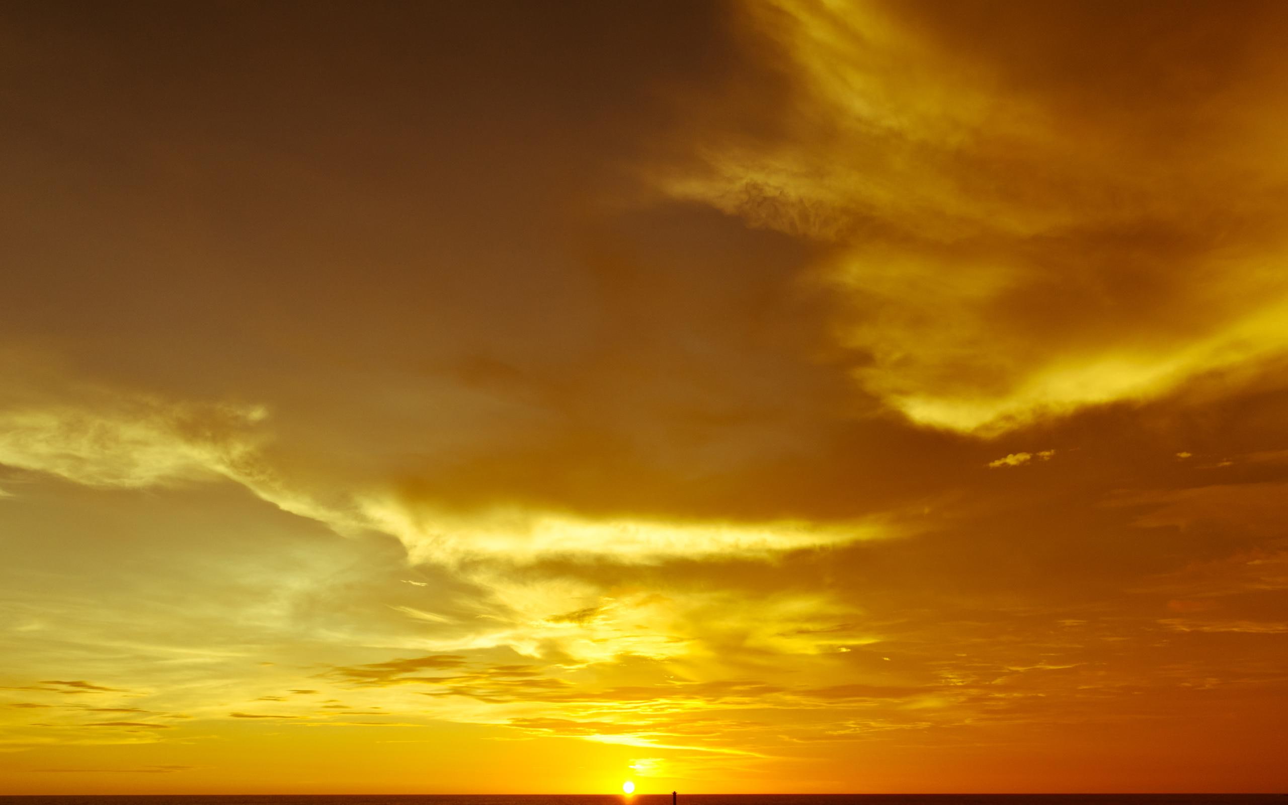 2K, mazatlan, clouds, sunset, golden, side, 3d and abstract, ocean, twilight, HD Wallpaper